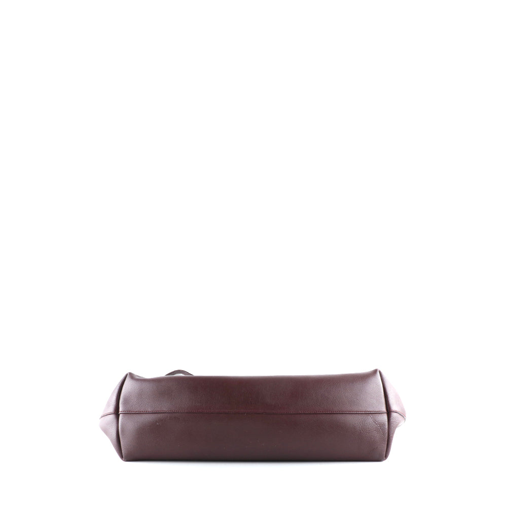 SAINT LAURENT - Sac cabas Shopping en cuir bordeaux