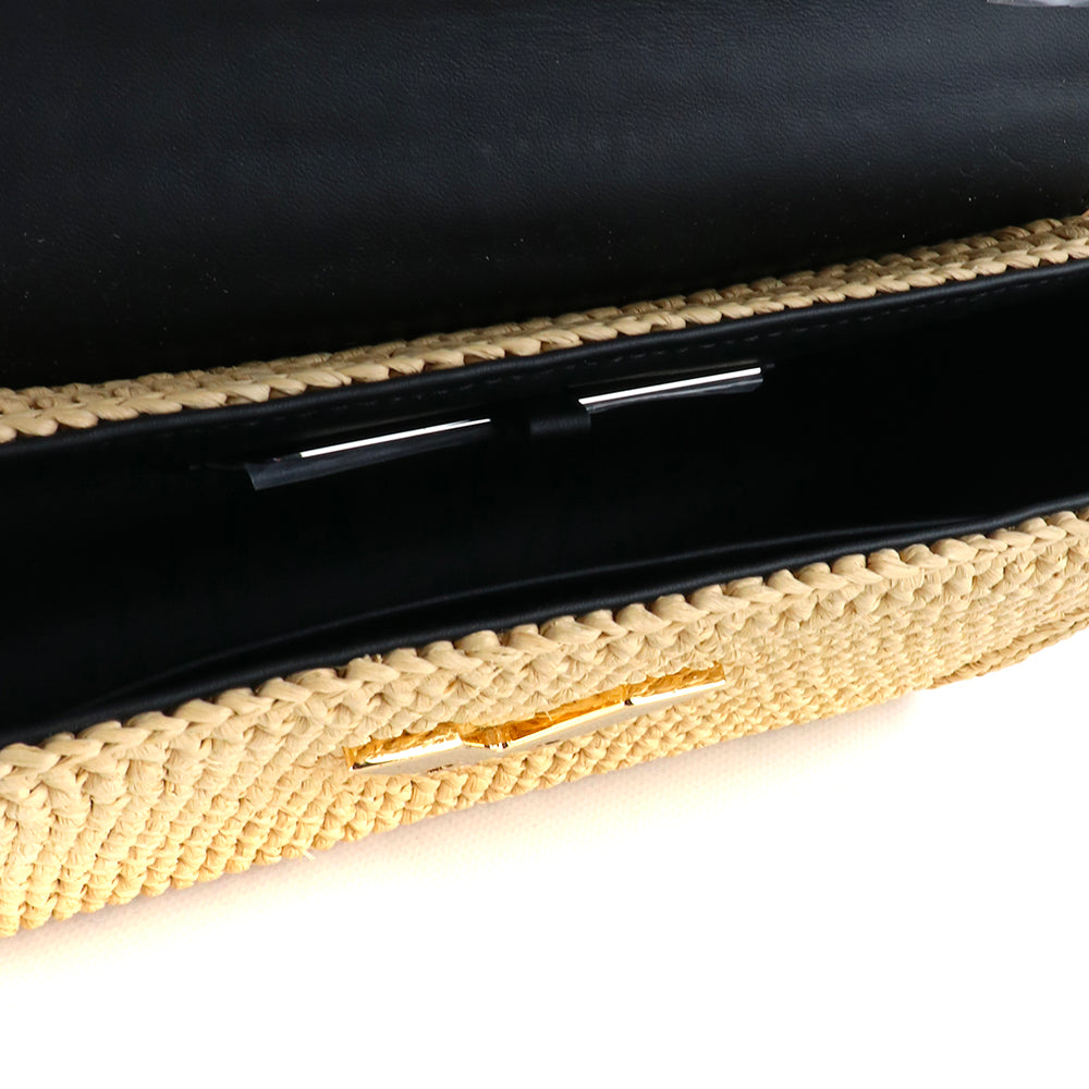 LOUIS VUITTON - Sac à bandoulière Twist MM en raphia naturel