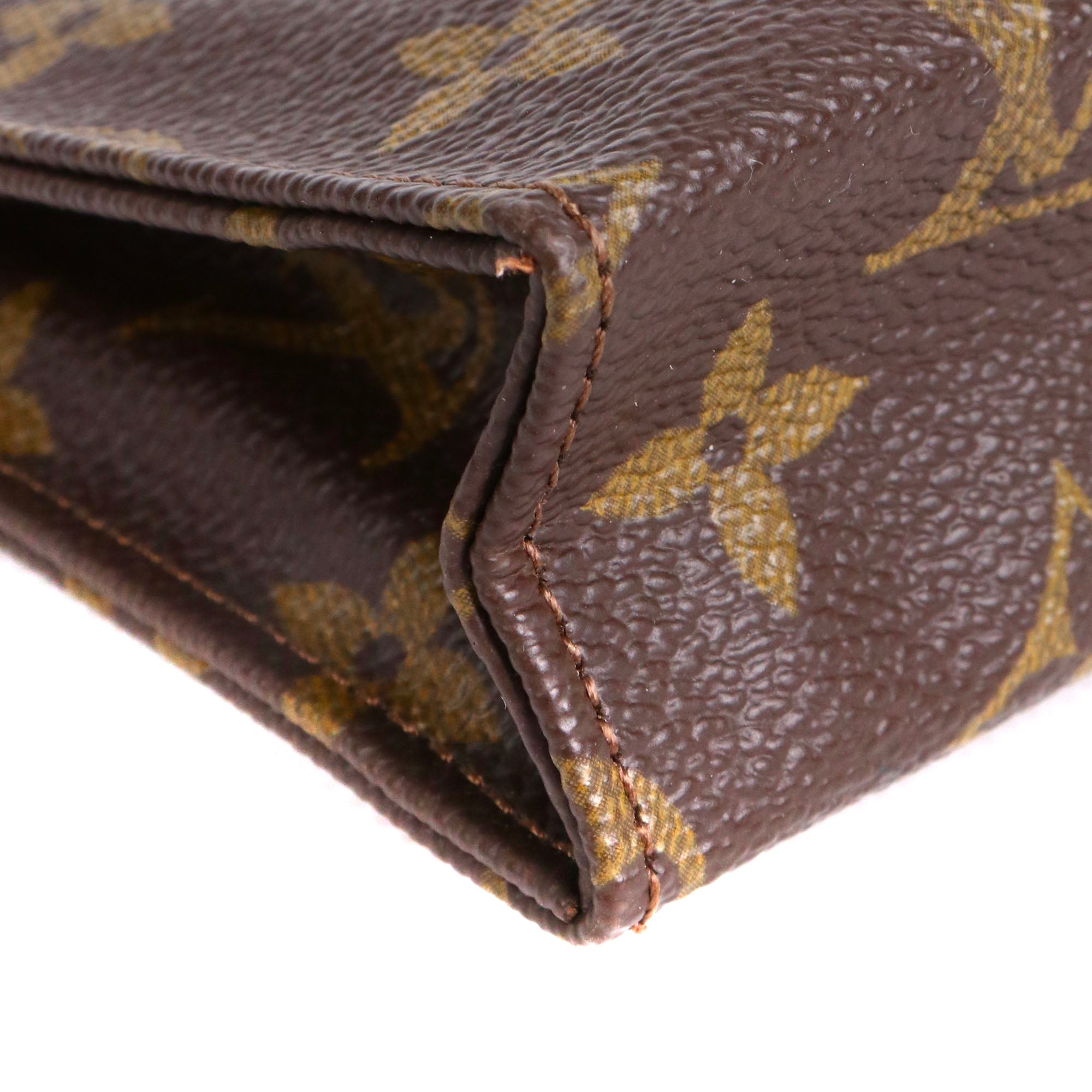 LOUIS VUITTON - Pochette 15 Louis Vuitton en toile enduite monogrammée vintage