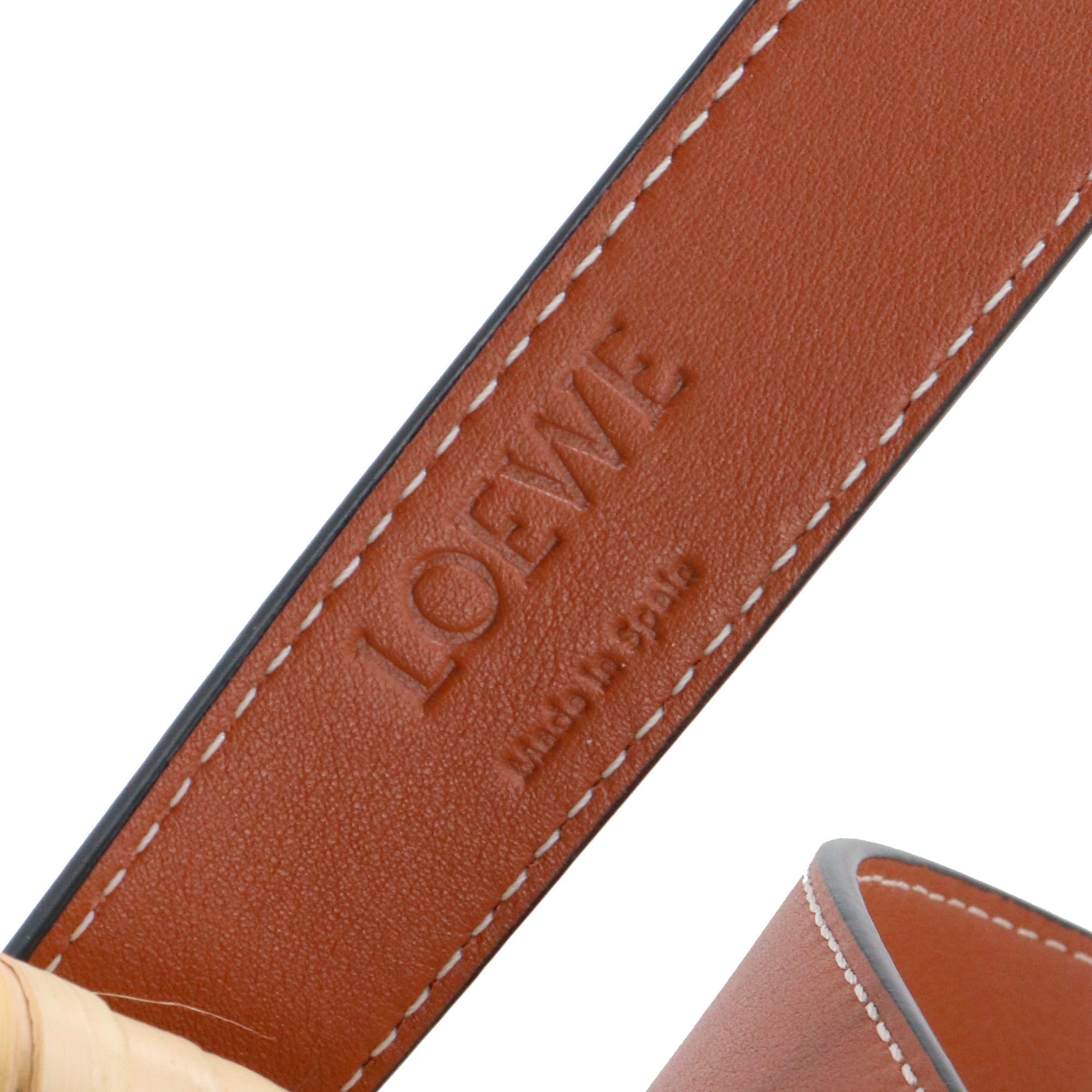 LOEWE - Grand Panier à main Loewe en raphia et cuir marron