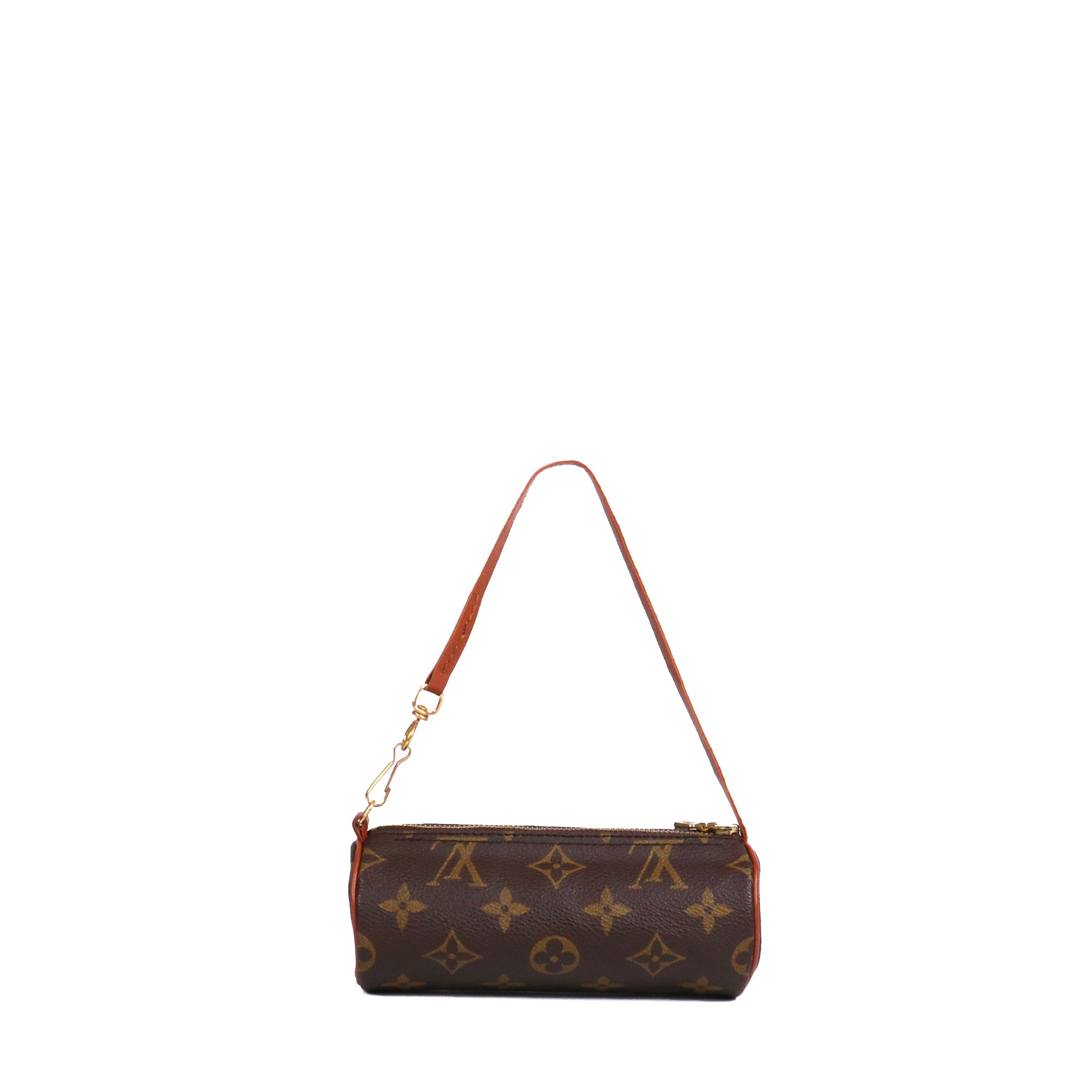 LOUIS VUITTON - Pochette Papillon Louis Vuitton en toile enduite monogrammée marron vintage
