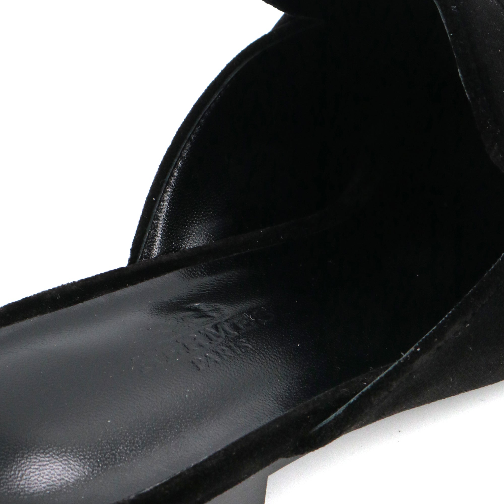 HERMÈS - Mules Trocadéro Hermès en velours noir (T36)
