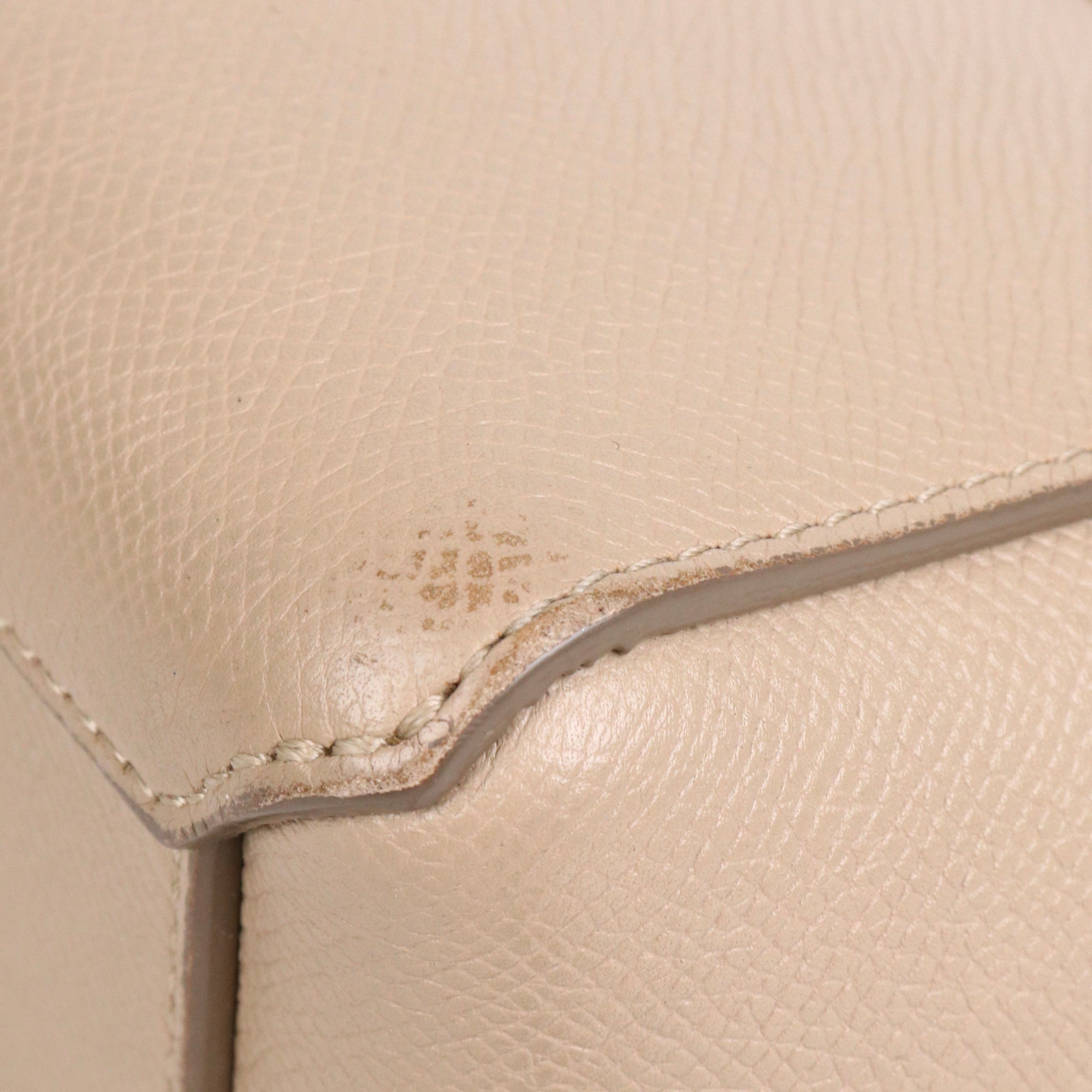 CELINE - Small size 16 handbag in gray smooth leather