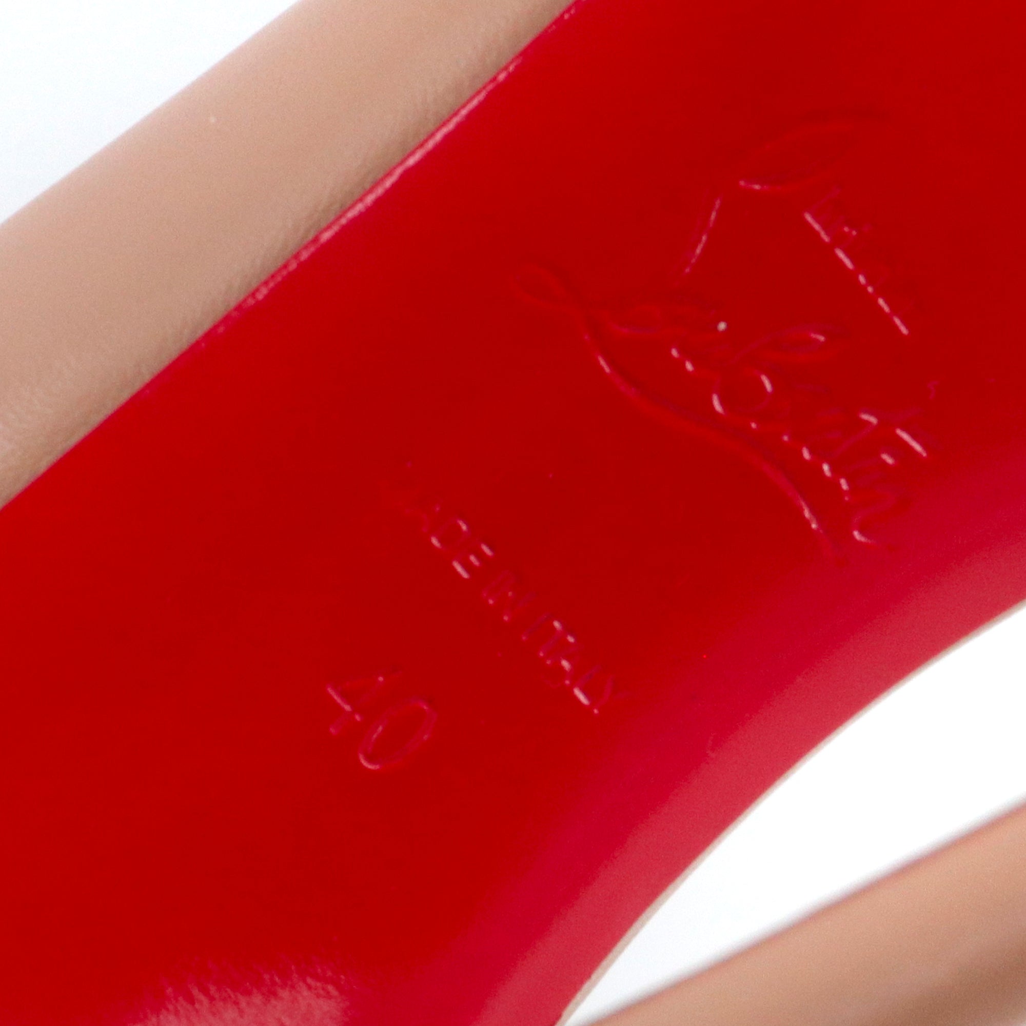 LOUBOUTIN - Escarpins Iriza Louboutin en cuir lisse beige (T40)