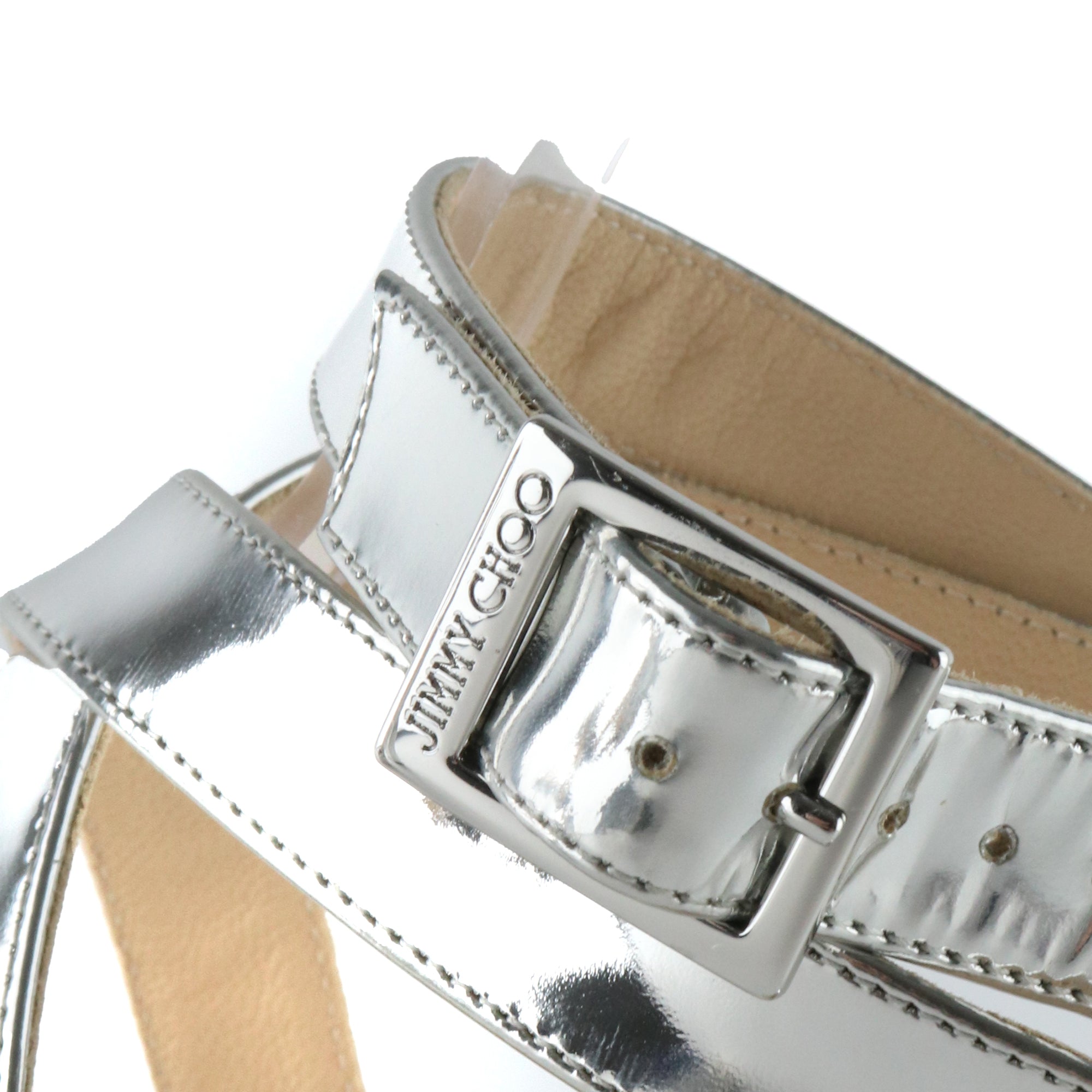 JIMMY CHOO - Silver heeled sandals (T39)