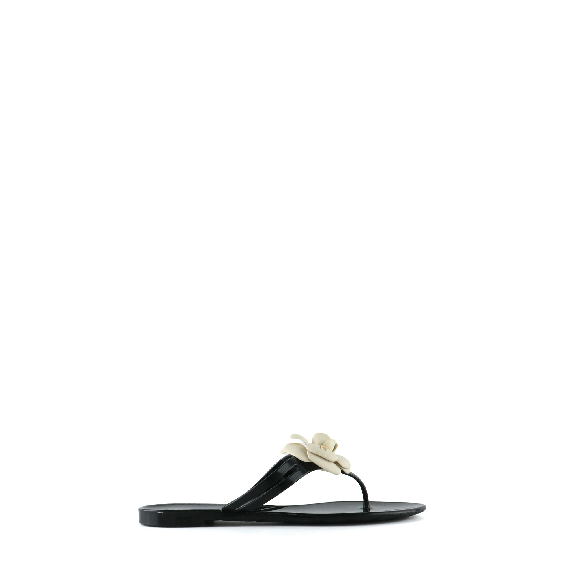 CHANEL - Sandales Camélia en caoutchouc (T39)