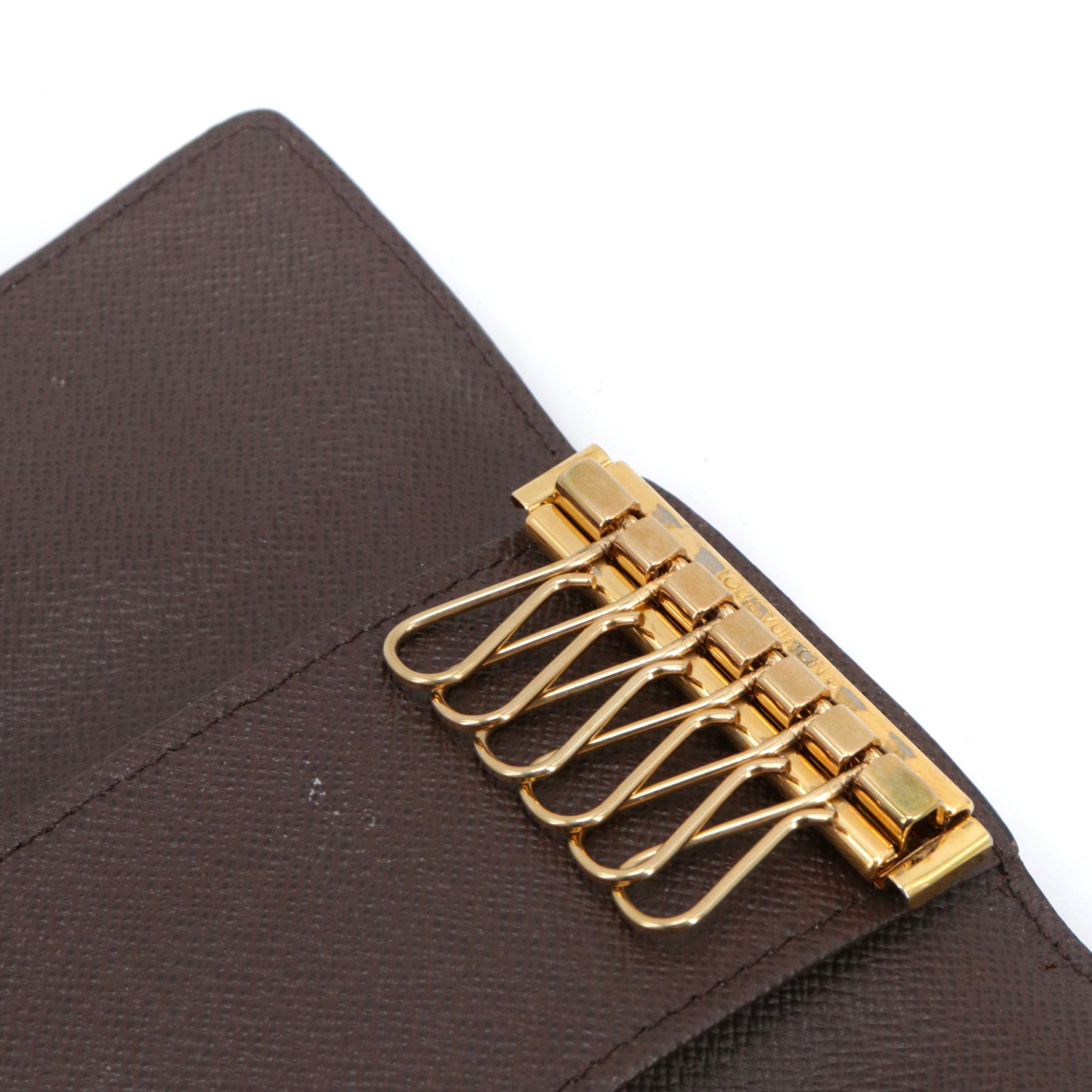 LOUIS VUITTON - Pochette Multiclés Louis Vuitton en toile damier ébène