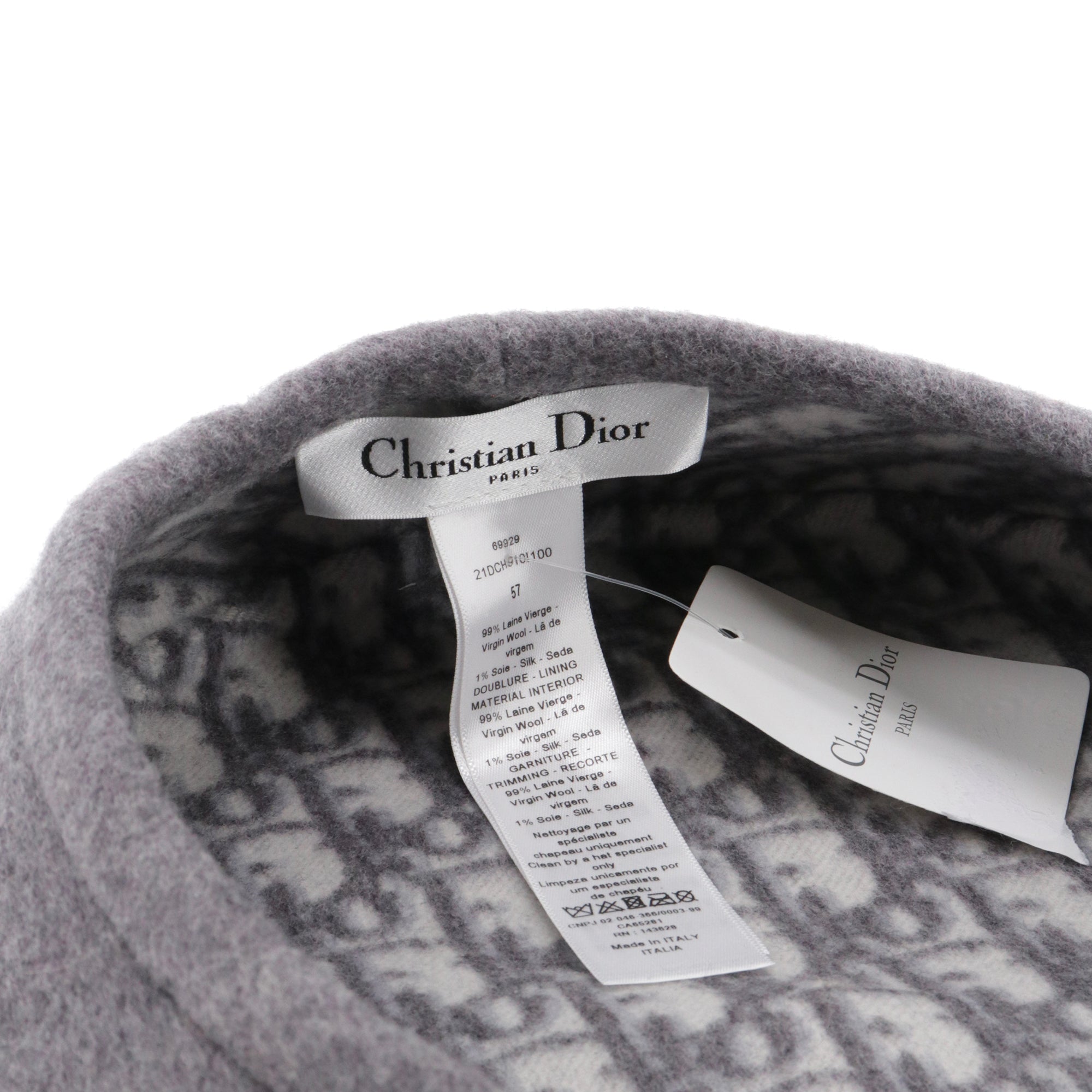 DIOR - Beret Chic Dior en laine grise