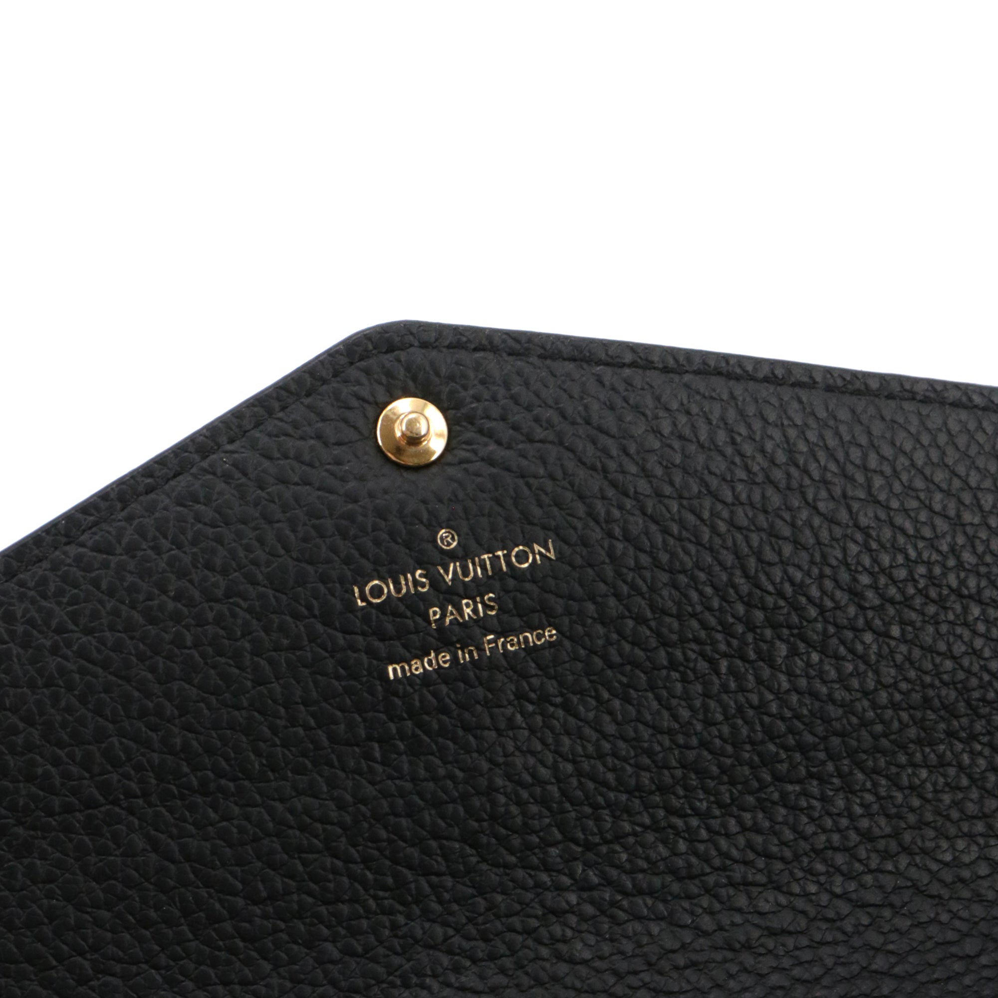 LOUIS VUITTON - Portefeuille Sarah Louis Vuitton en cuir Monogram Empreinte noir