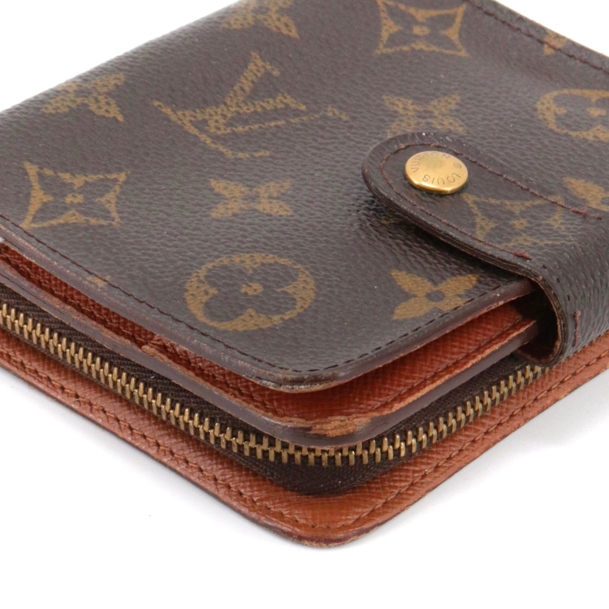 LOUIS VUITTON - Porte-monnaie Louis Vuitton en toile monogrammée