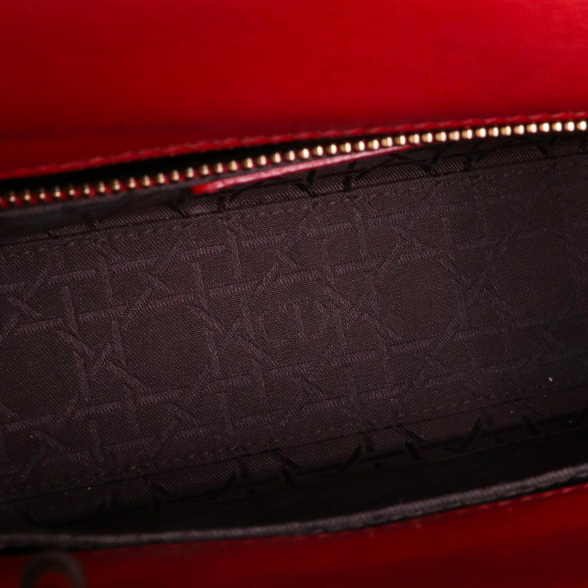 DIOR - Sac à main My Lady Dior small en cuir lisse rouge