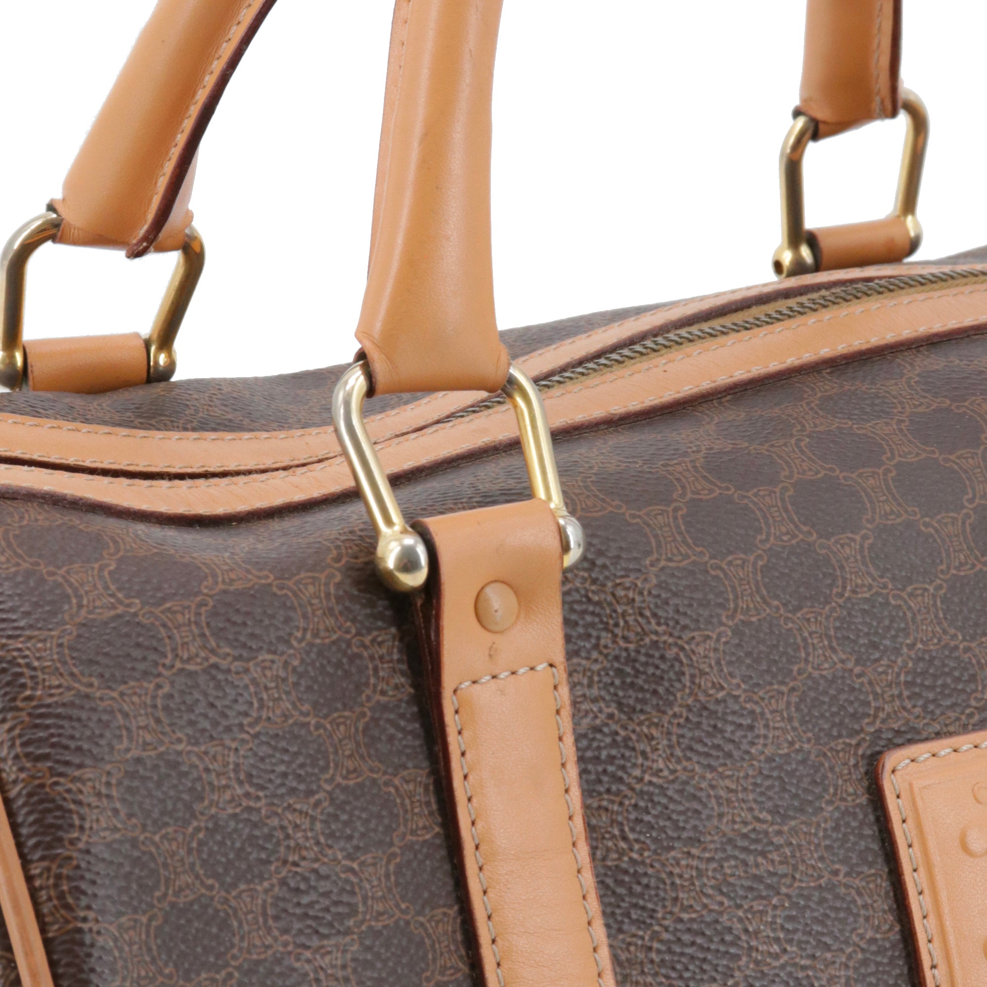 CELINE - Sac à main Boston Celine en toile monogrammée vintage