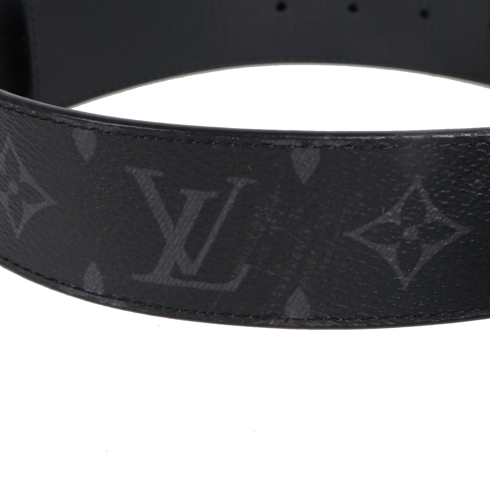 LOUIS VUITTON - Ceinture LV Initiales Louis Vuitton en toile monogramme éclipse (T85)