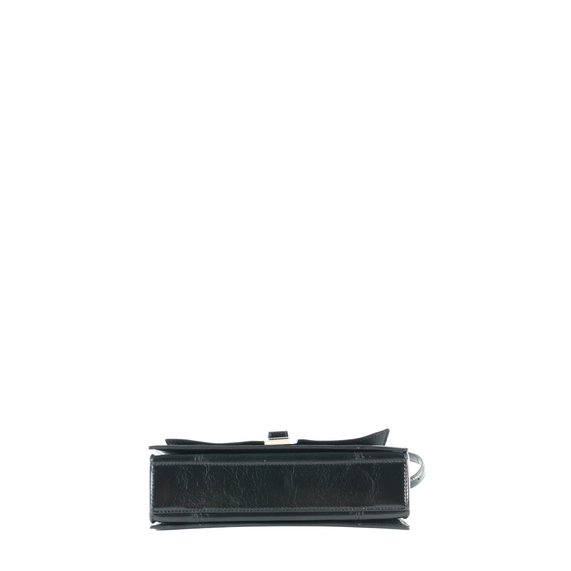 BALENCIAGA - Sac porté épaule Crush small en cuir noir