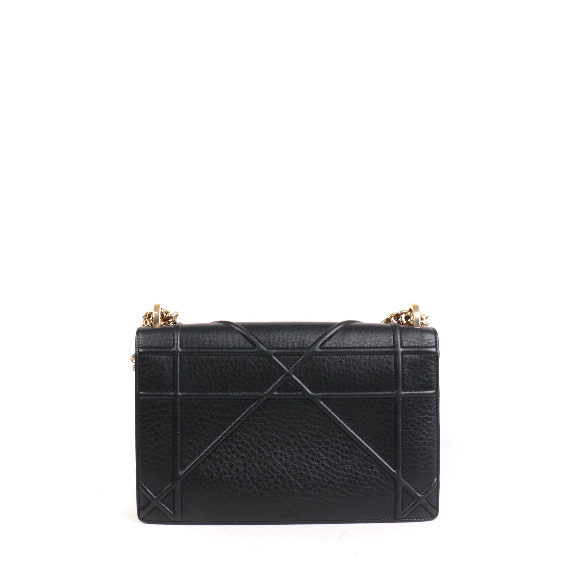 DIOR - Sac à bandoulière Diorama Dior en cuir grainé noir