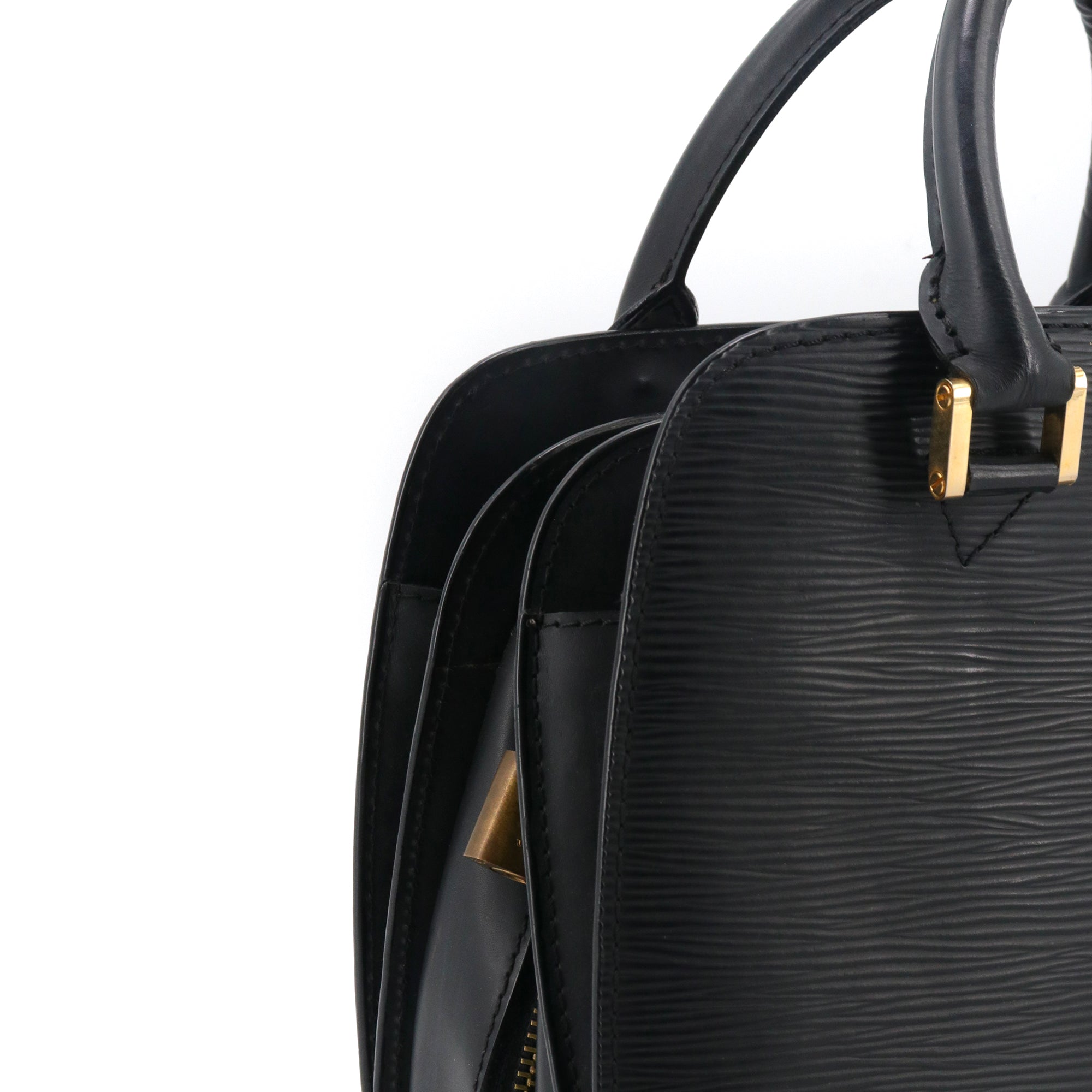 LOUIS VUITTON - Sac à main Pont Neuf Louis Vuitton en cuir épi noir