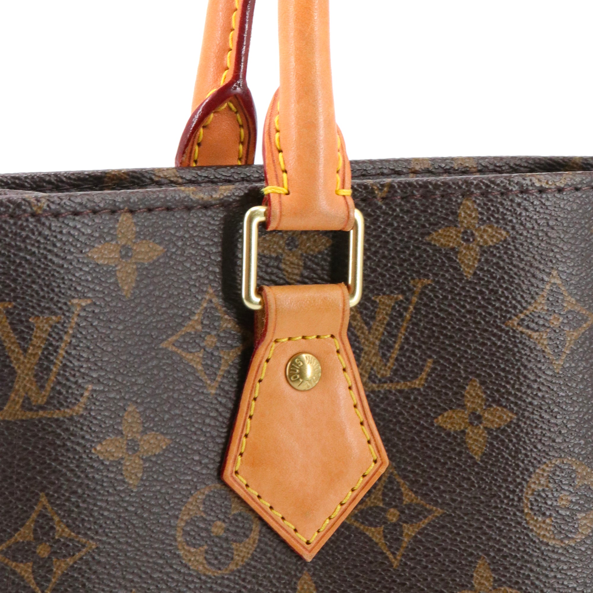 LOUIS VUITTON - Sac cabas plat Louis Vuitton en toile monogrammée