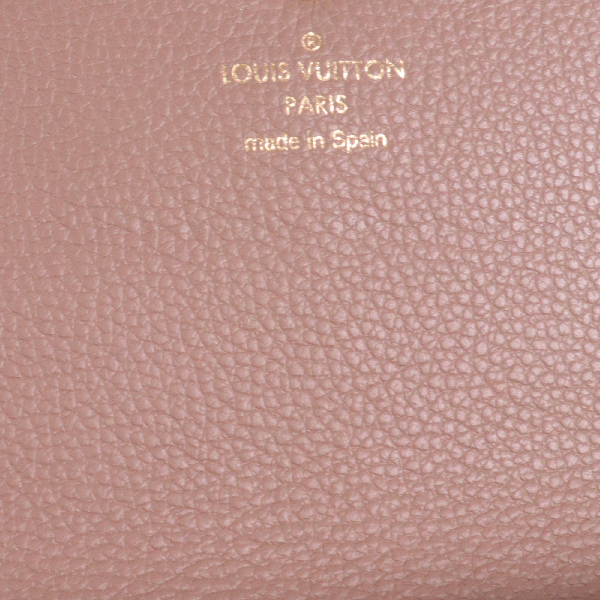 LOUIS VUITTON - Portefeuille Sarah Louis Vuitton en cuir Monogram Empreinte taupe