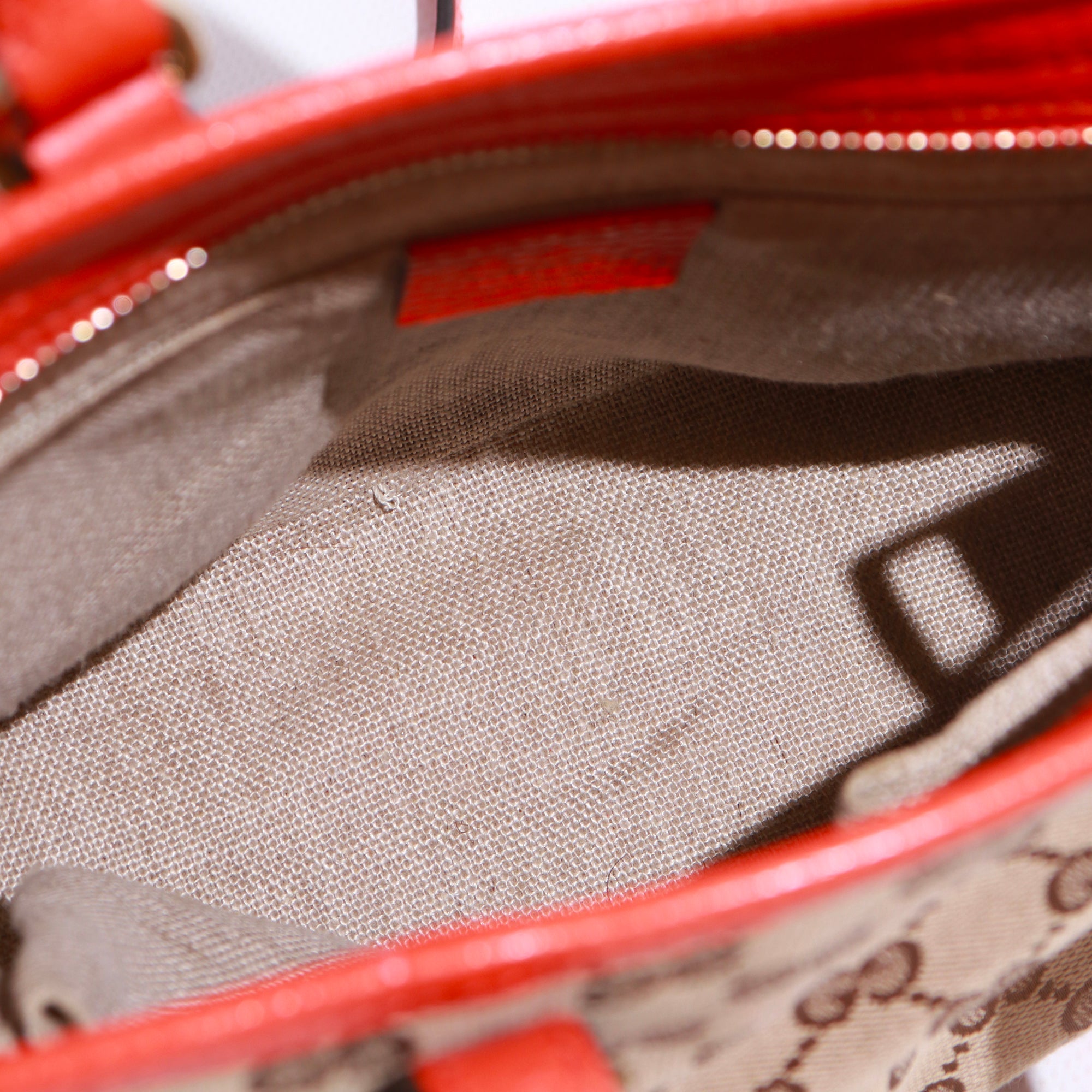GUCCI - Sac à bandoulière Suprême GG en toile et cuir grainé orange