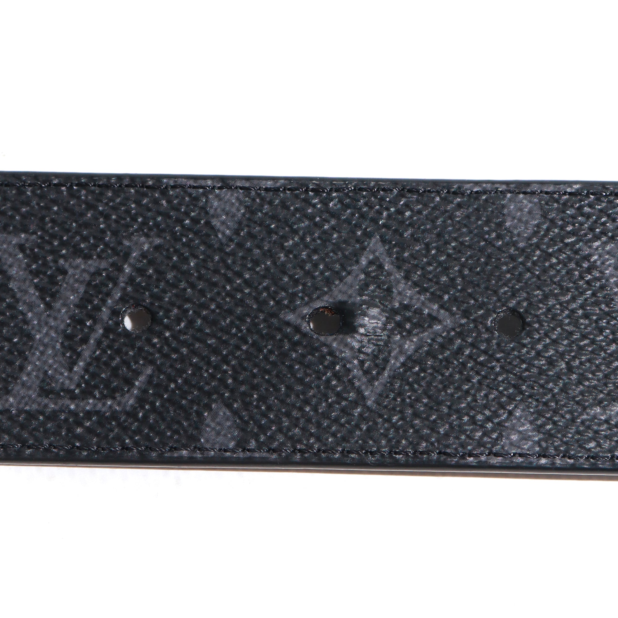LOUIS VUITTON - Ceinture LV Initiales réversible en toile monogramme et cuir (T85)