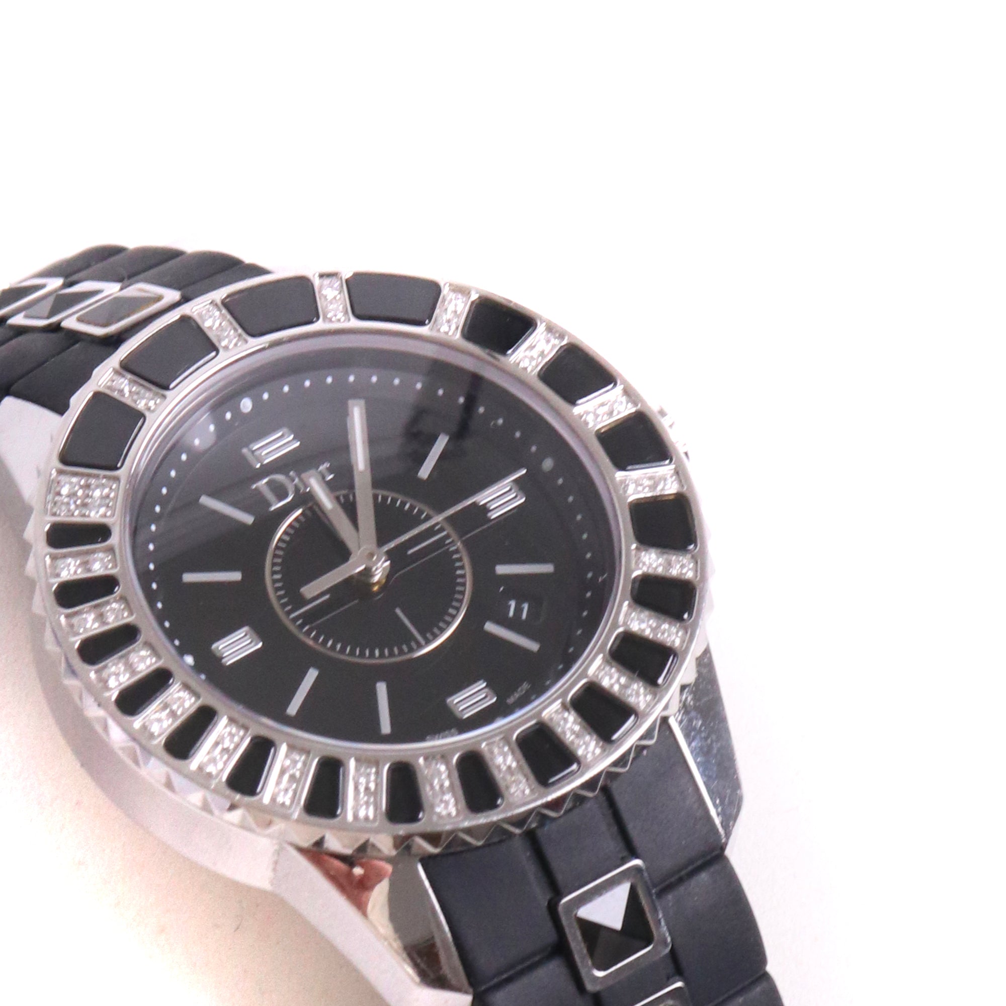 DIOR - Montre Christal Dior en acier et diamants