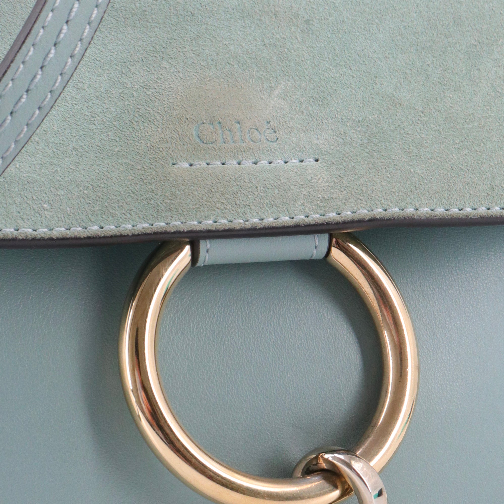 CHLOÉ - Sac à bandoulière Faye Chloé en cuir bleu