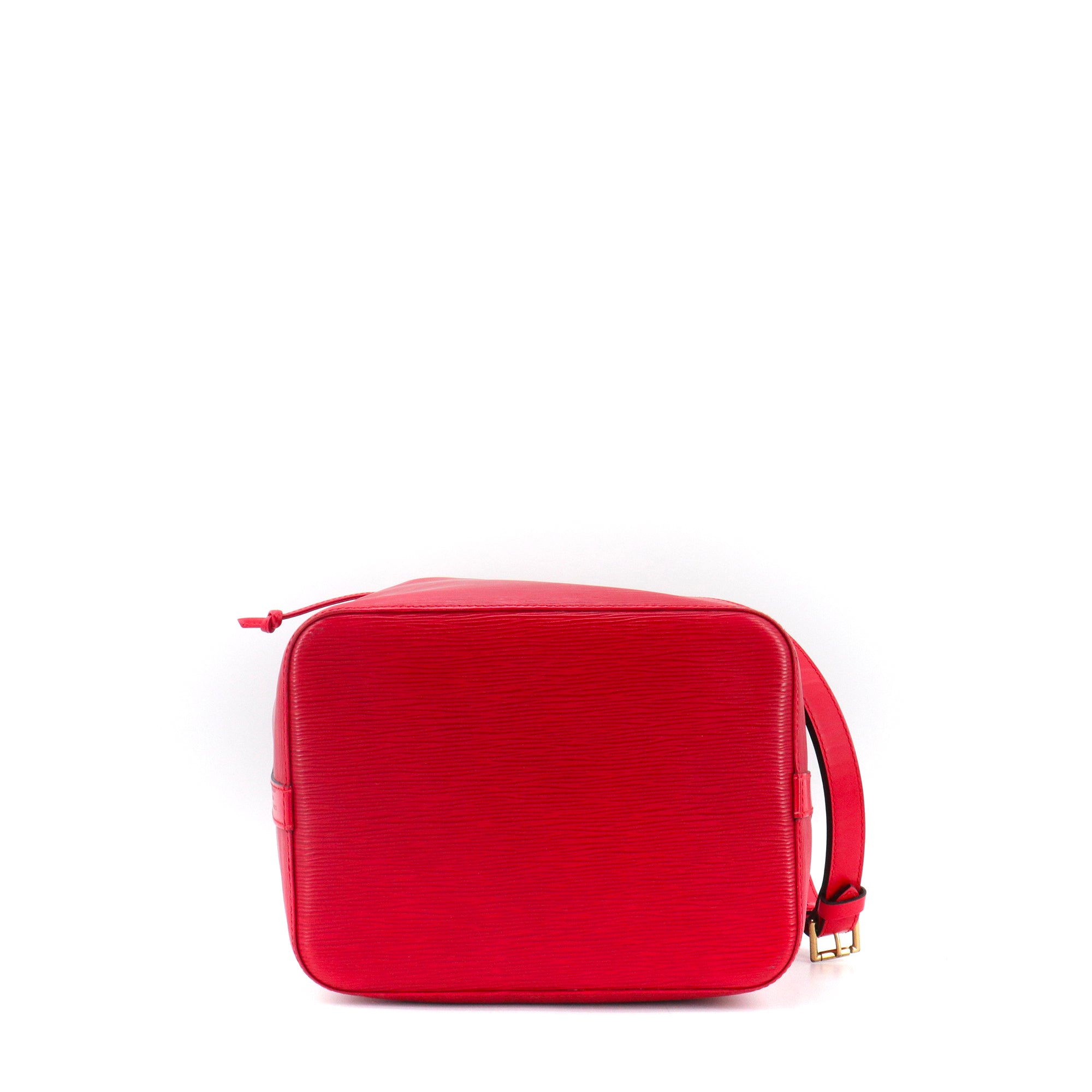 LOUIS VUITTON - Sac à main Noé PM Louis Vuitton en cuir épi rouge