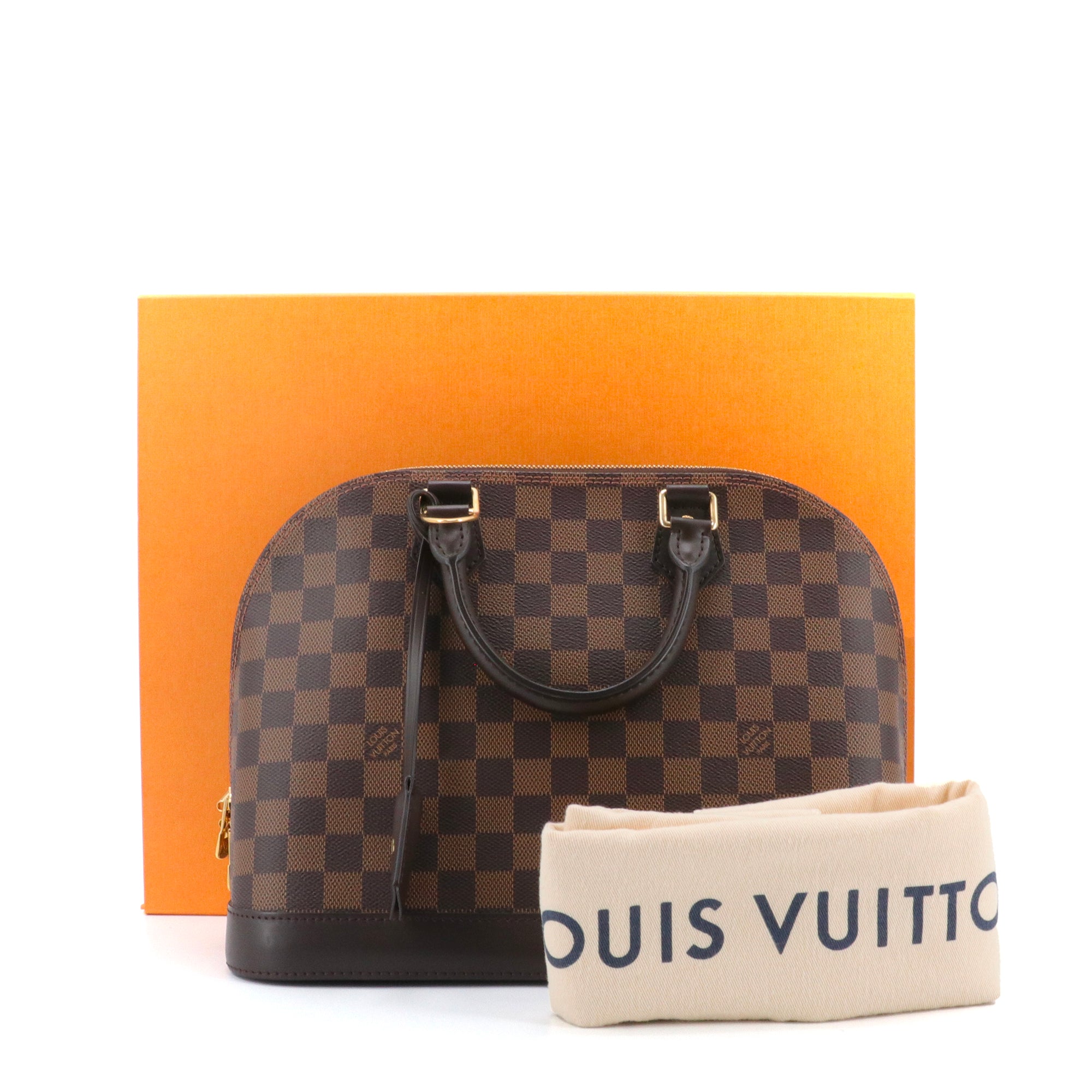 LOUIS VUITTON - Sac à main Alma PM Louis Vuitton en toile damier ébène