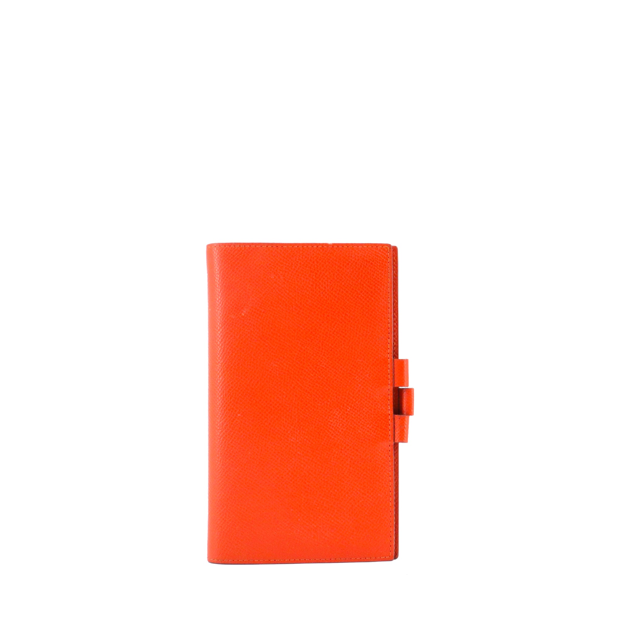 HERMÈS - Couverture agenda Vision GM Hermès en cuir epsom orange