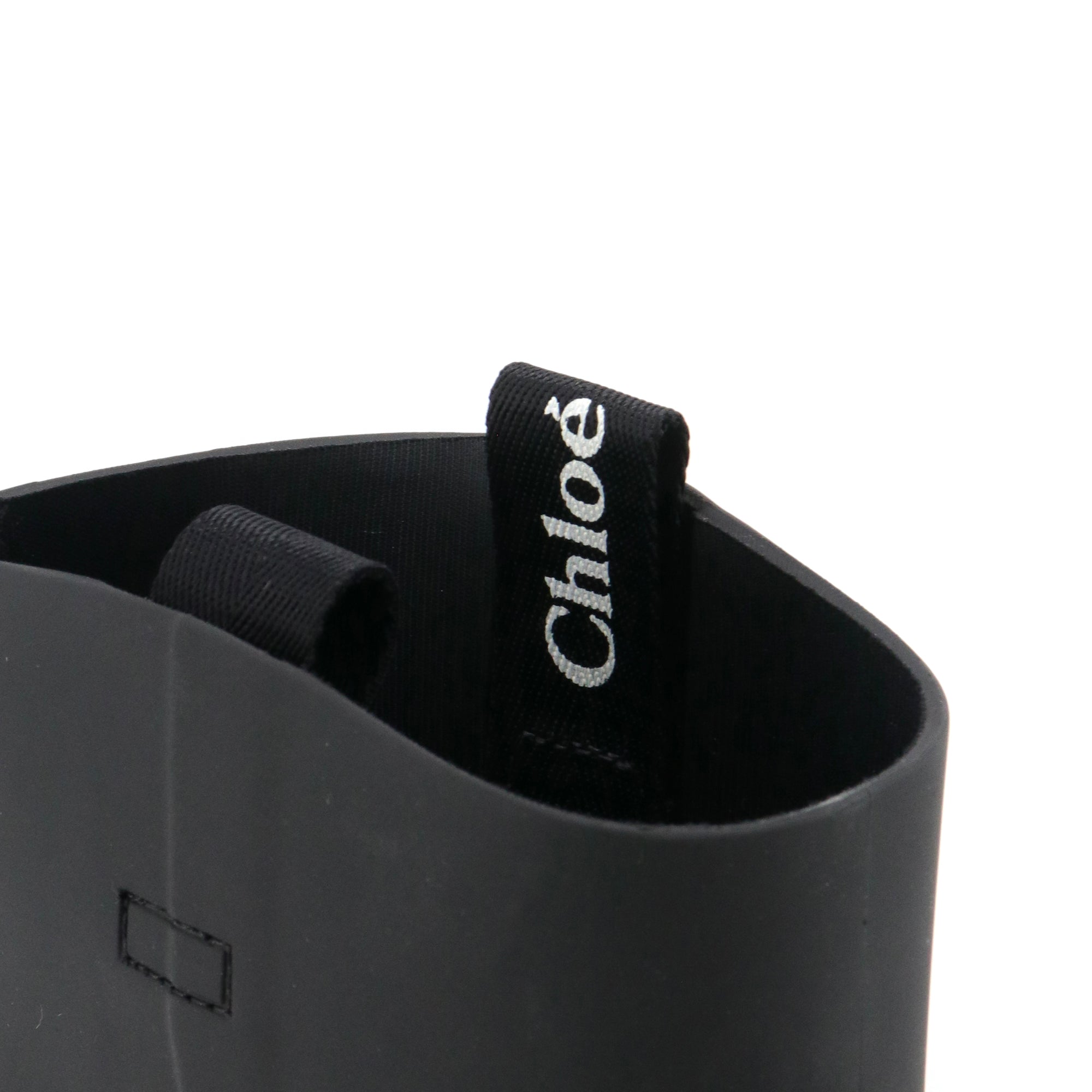 CHLOÉ - Bottines de pluie Raina Chloé en caoutchouc noir (T38)