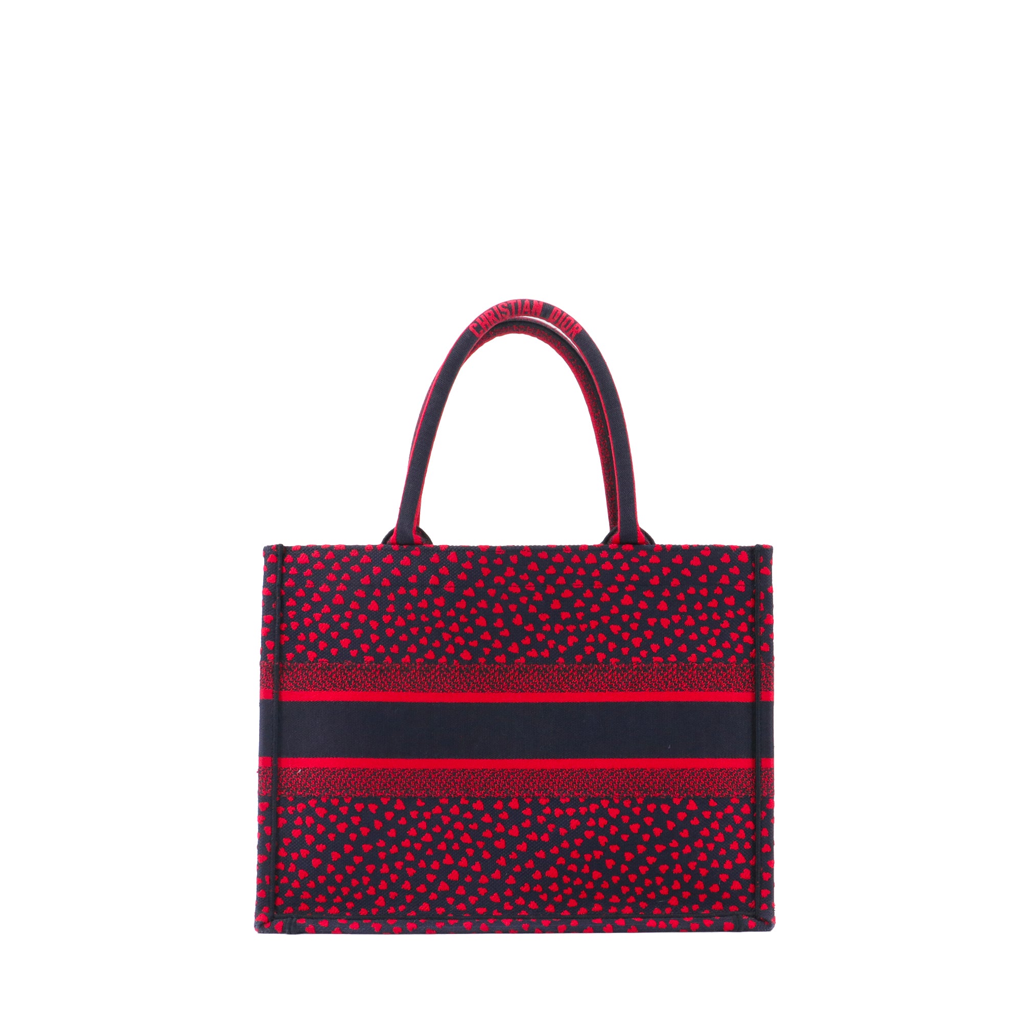 DIOR - Sac cabas Book Tote Medium Dior édition limitée 2021 en toile bleue marine et rouge