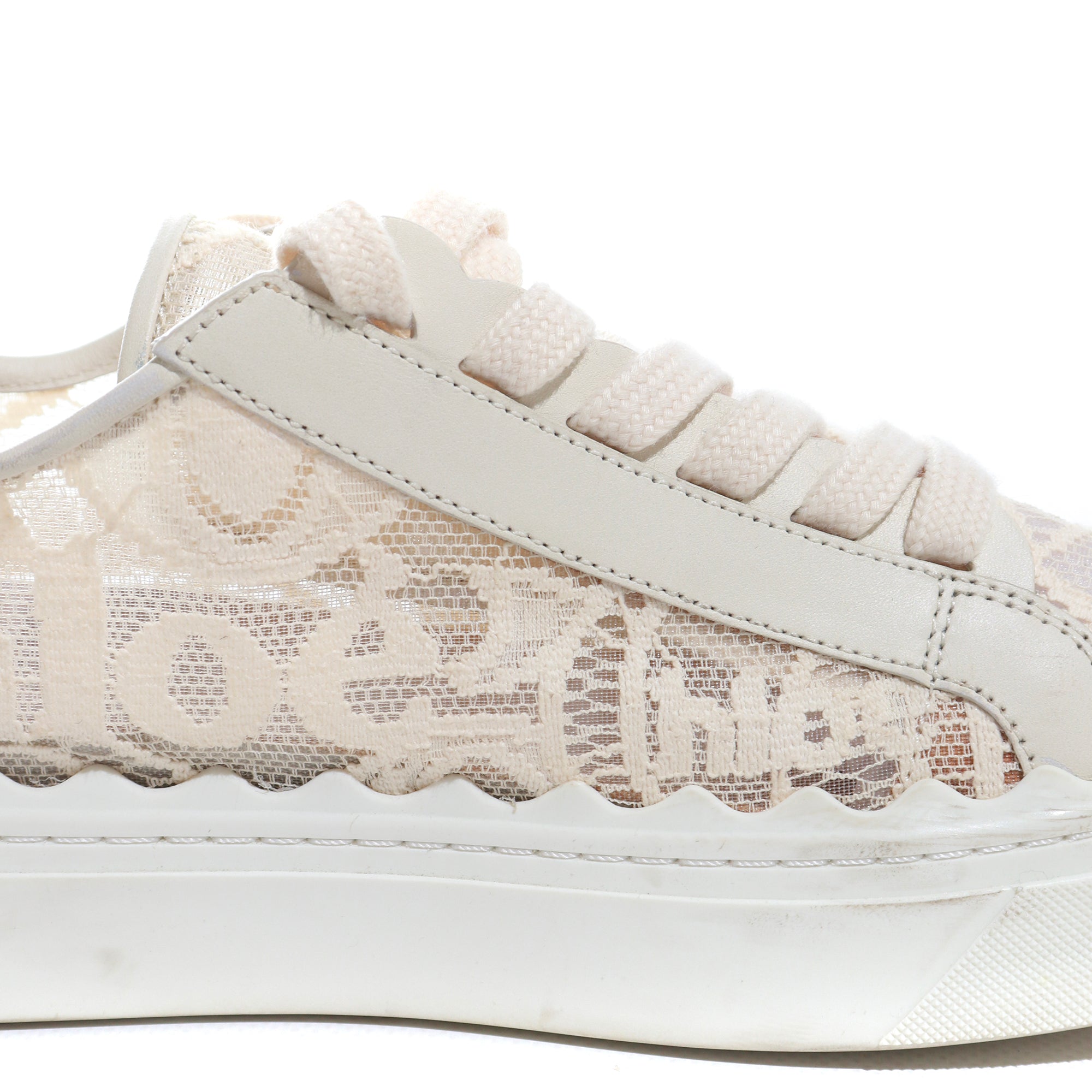 CHLOÉ - Sneakers Lauren en toile beige (T35)
