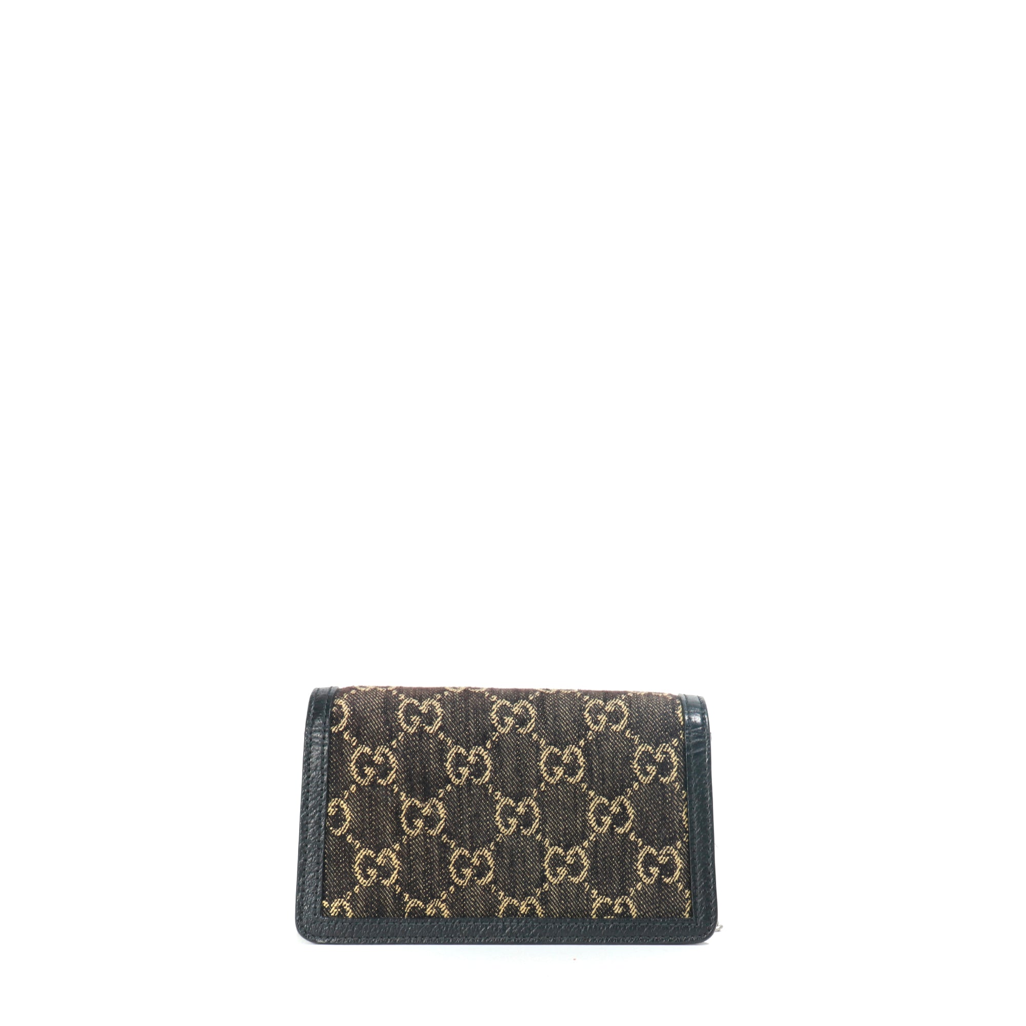 GUCCI - Sac à bandoulière Dionysus super mini en cuir noir et denim