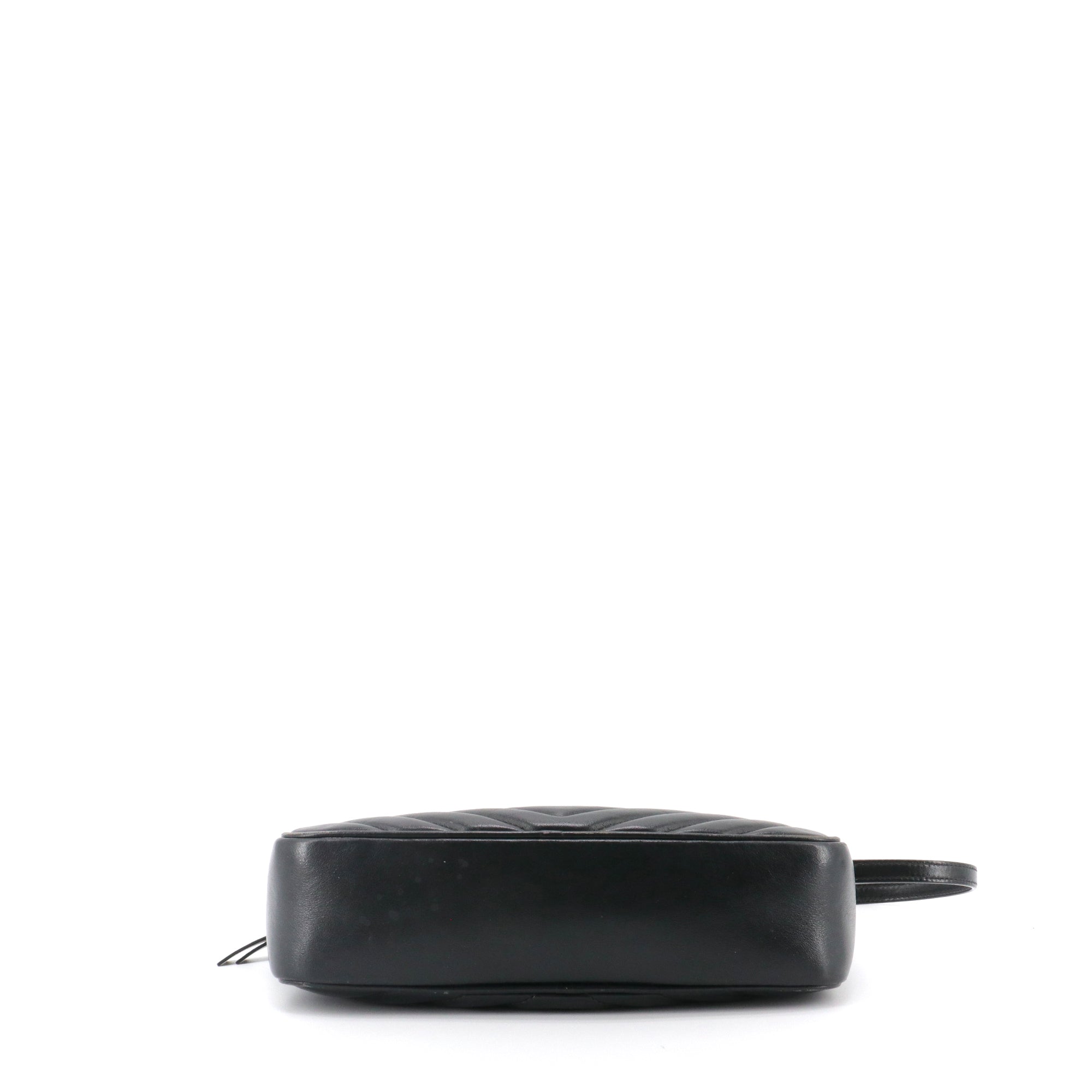 SAINT LAURENT - Sac à bandoulière Lou Saint Laurent en cuir chevron noir