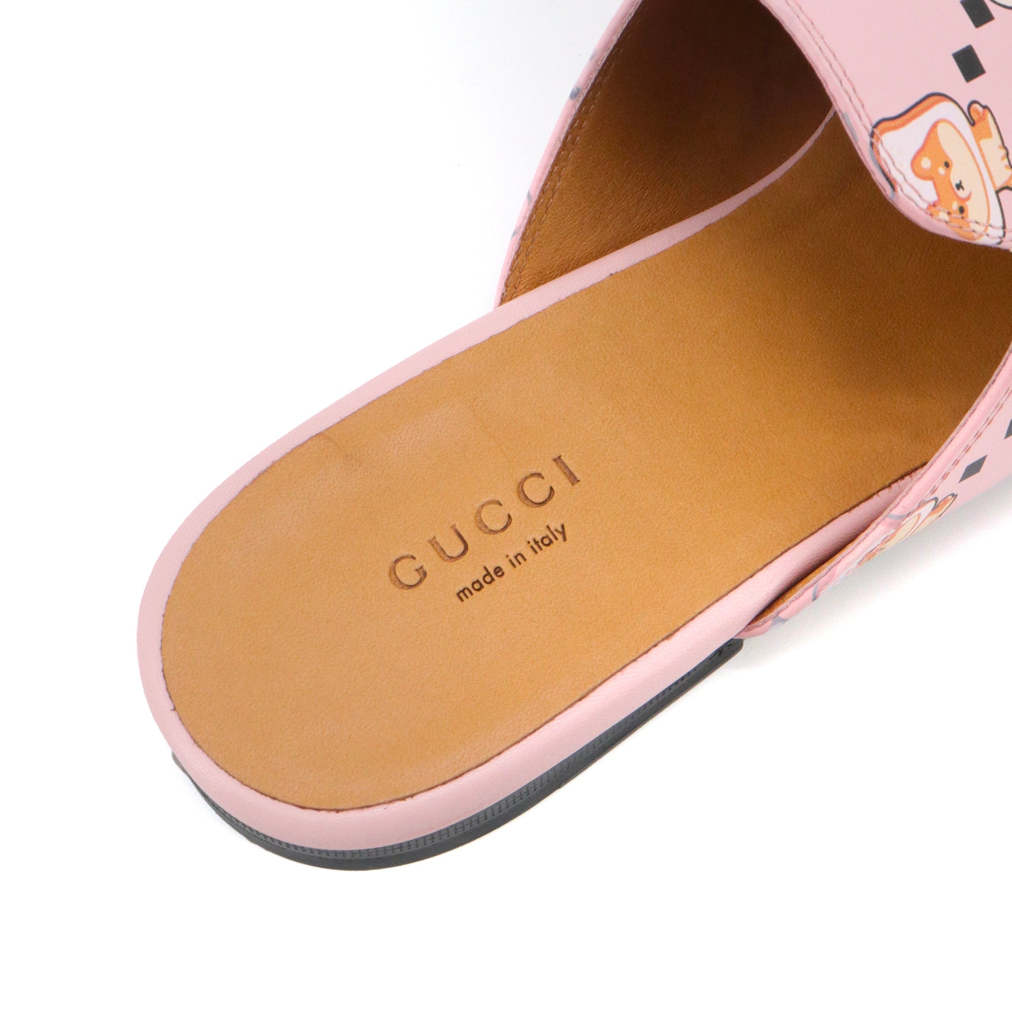 GUCCI - Mules Princetown Kawaii x Pikarar Gucci en cuir rose (T40.5)