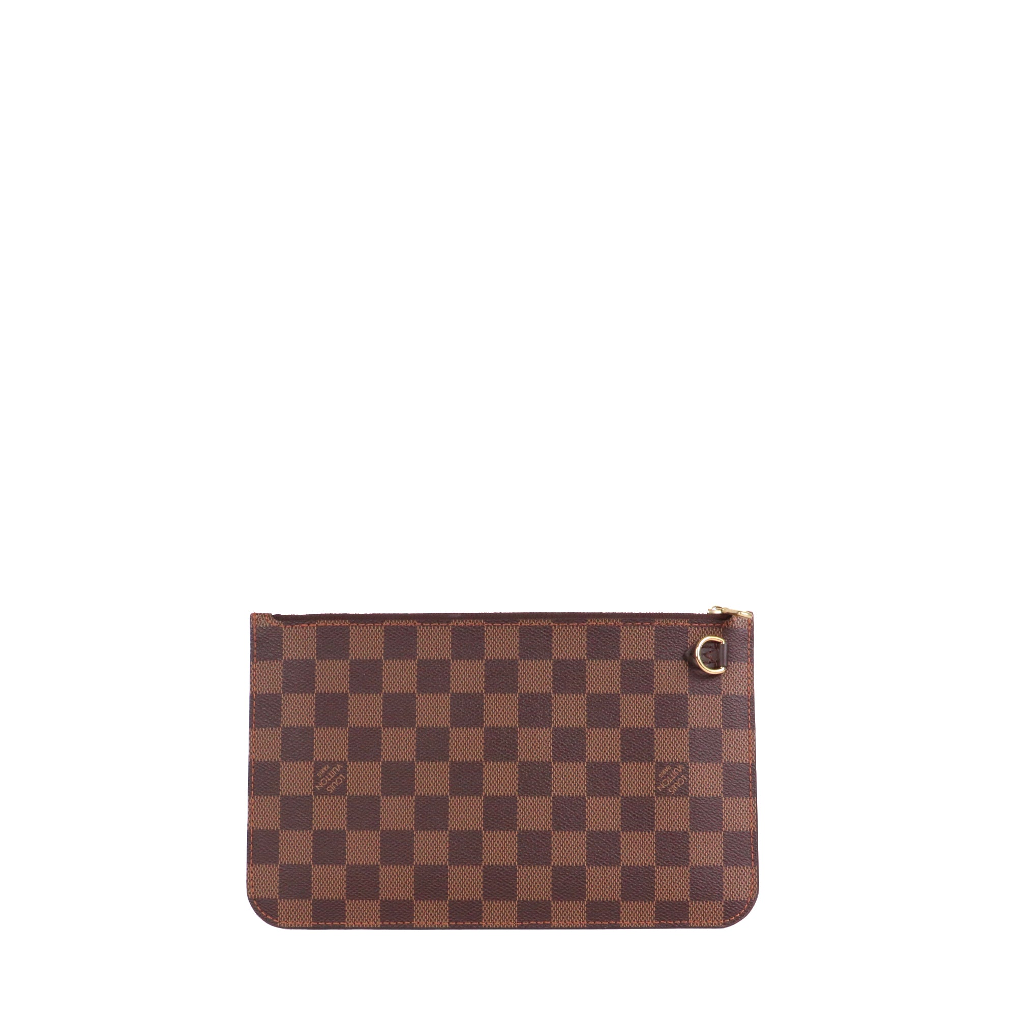 LOUIS VUITTON - Pochette Neverfull Louis Vuitton en toile damier ébène