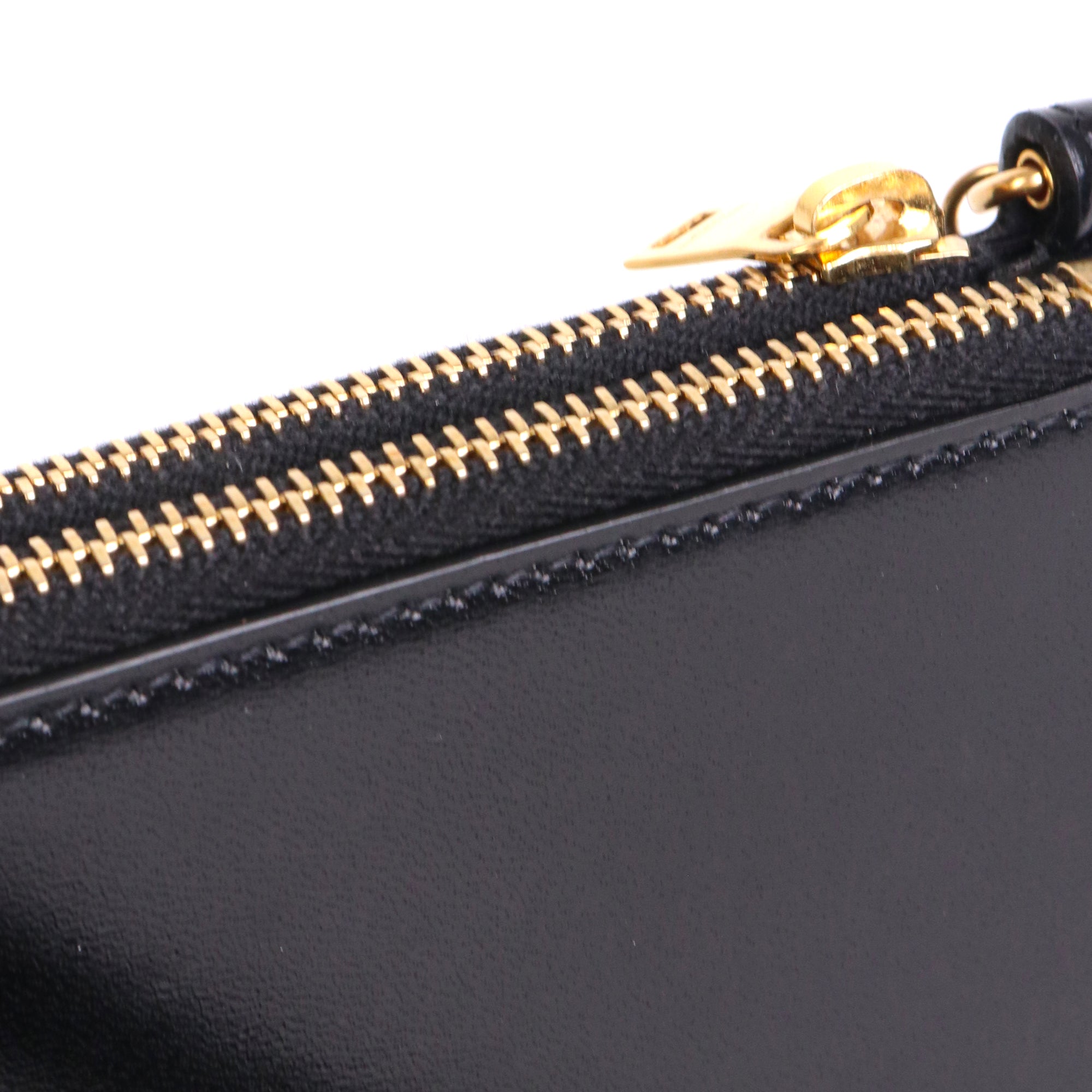 SAINT LAURENT - Sac à bandoulière Double Zip Saint Laurent en cuir lisse noir