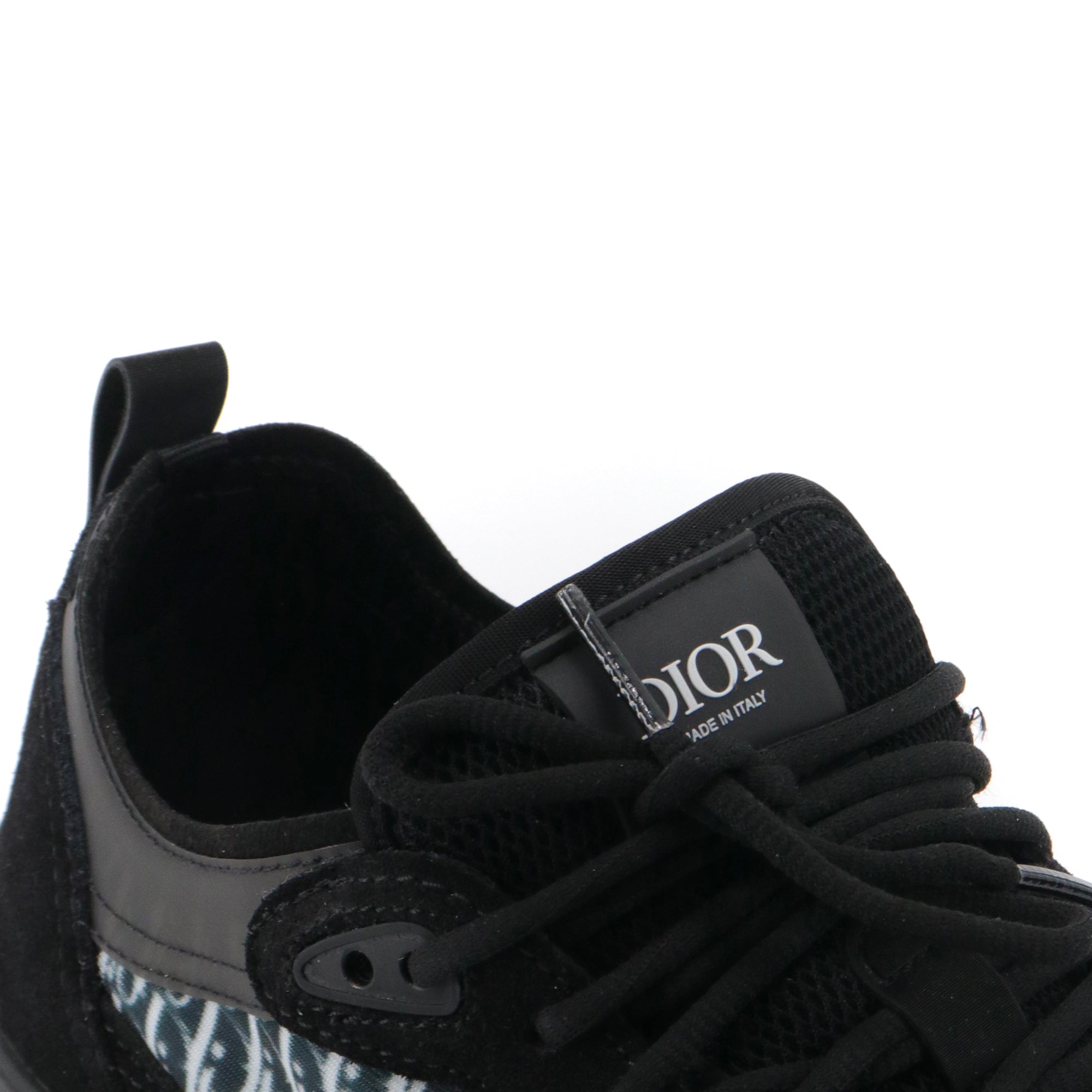 DIOR - Sneakers B25 Runner Suède Dior en toile oblique et daim noir (T41)