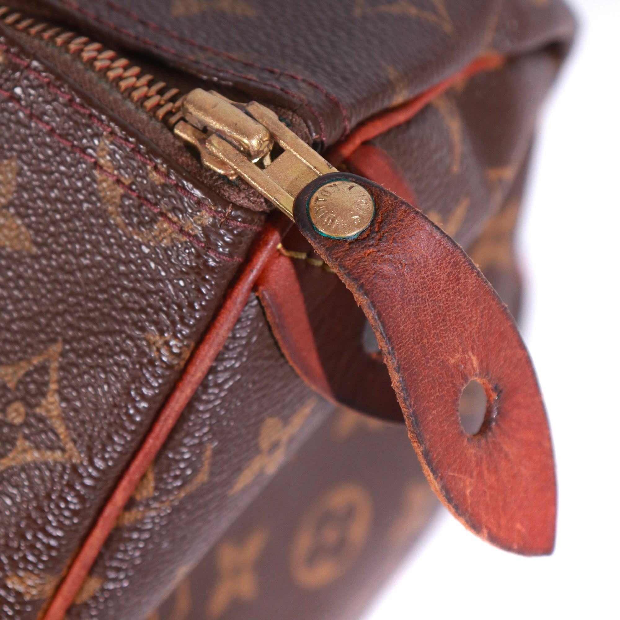 LOUIS VUITTON - Sac à main Speedy 35 en toile monogramme vintage