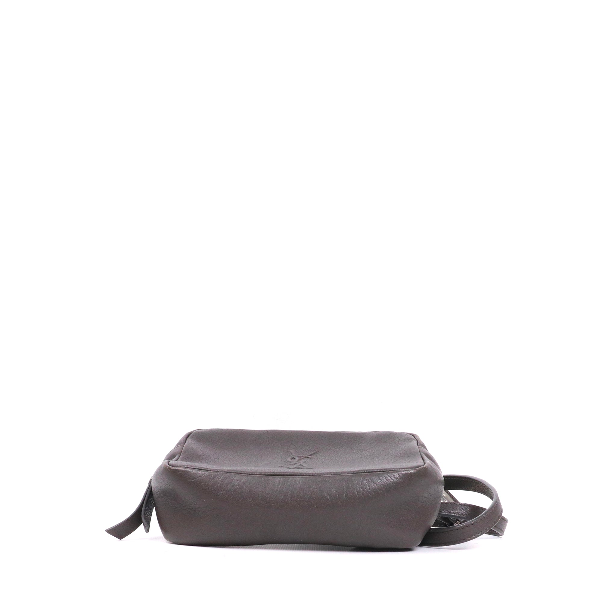 SAINT LAURENT - Sac ceinture Lou Caméra Saint Laurent en cuir lisse gris