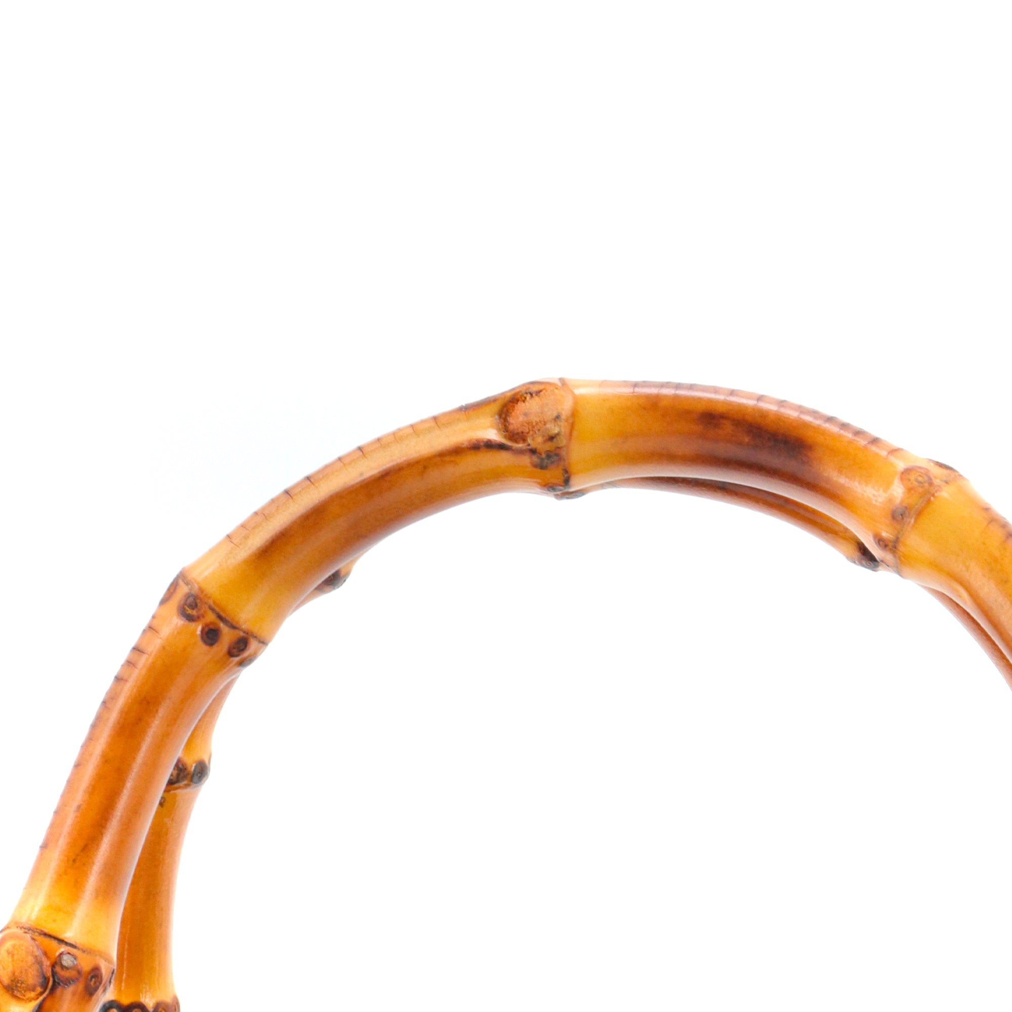 GUCCI - Cabas bamboo Gucci en cuir verni noir