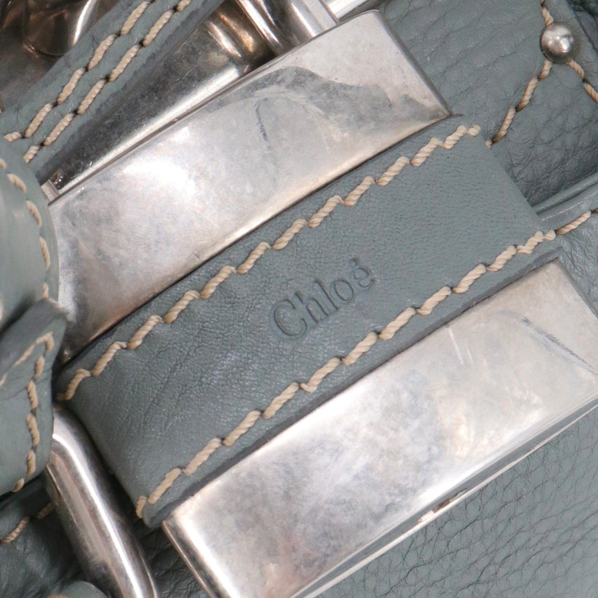 CHLOÉ - Sac à main Paddington Chloé en cuir grainé gris