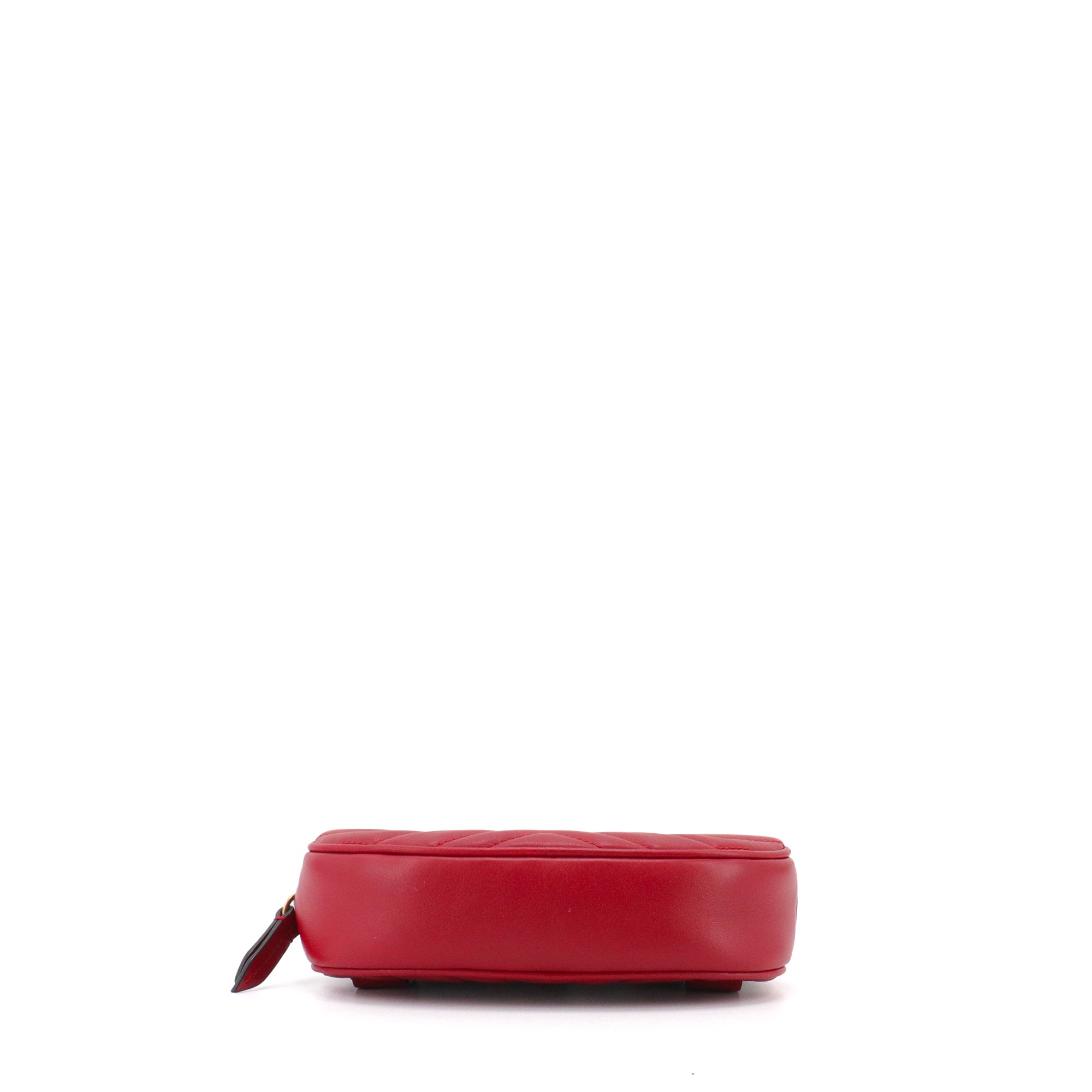 GUCCI - Sac banane GG Marmont Gucci en cuir chevron rouge