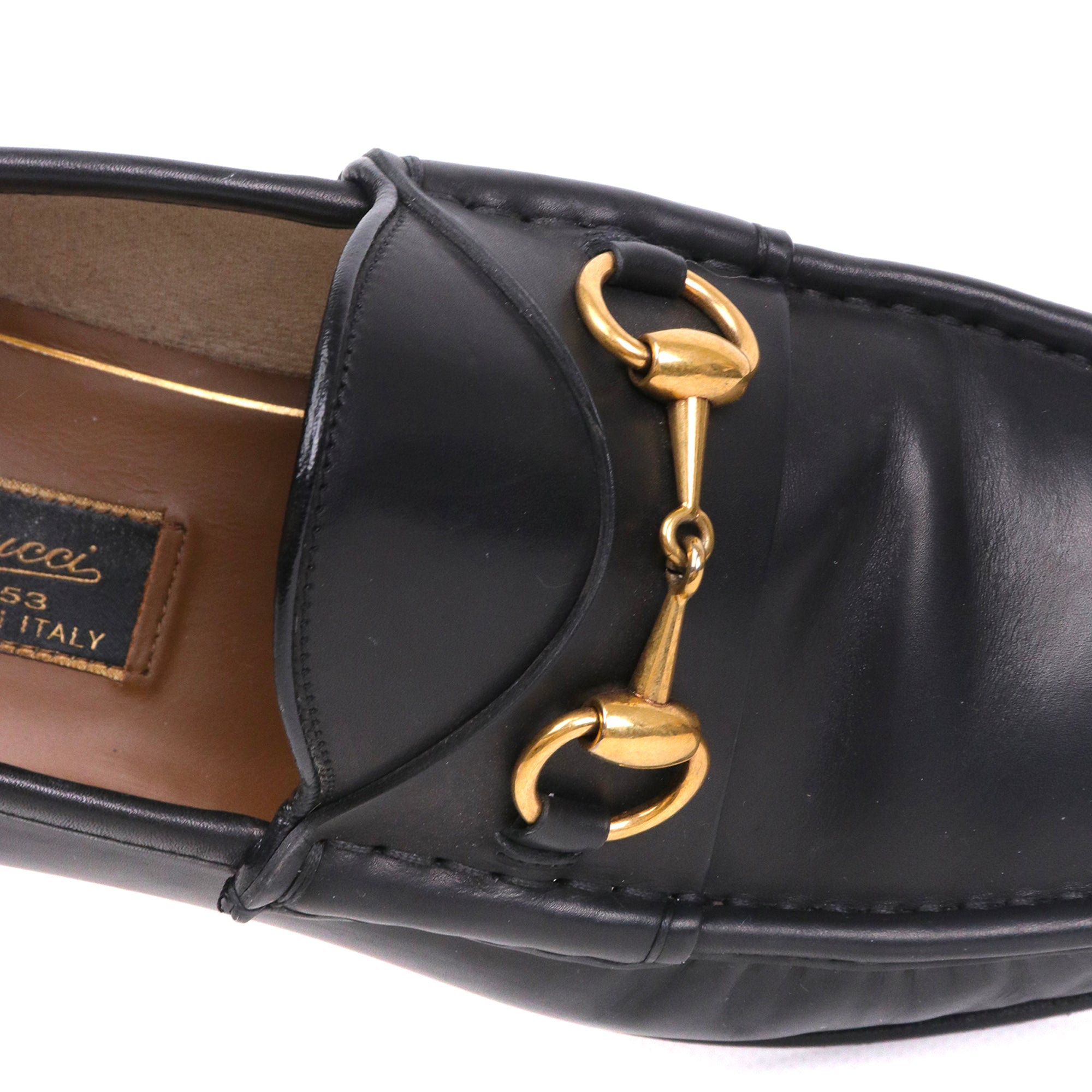 GUCCI - Mocassins Jordaan Gucci en cuir noir (T44)