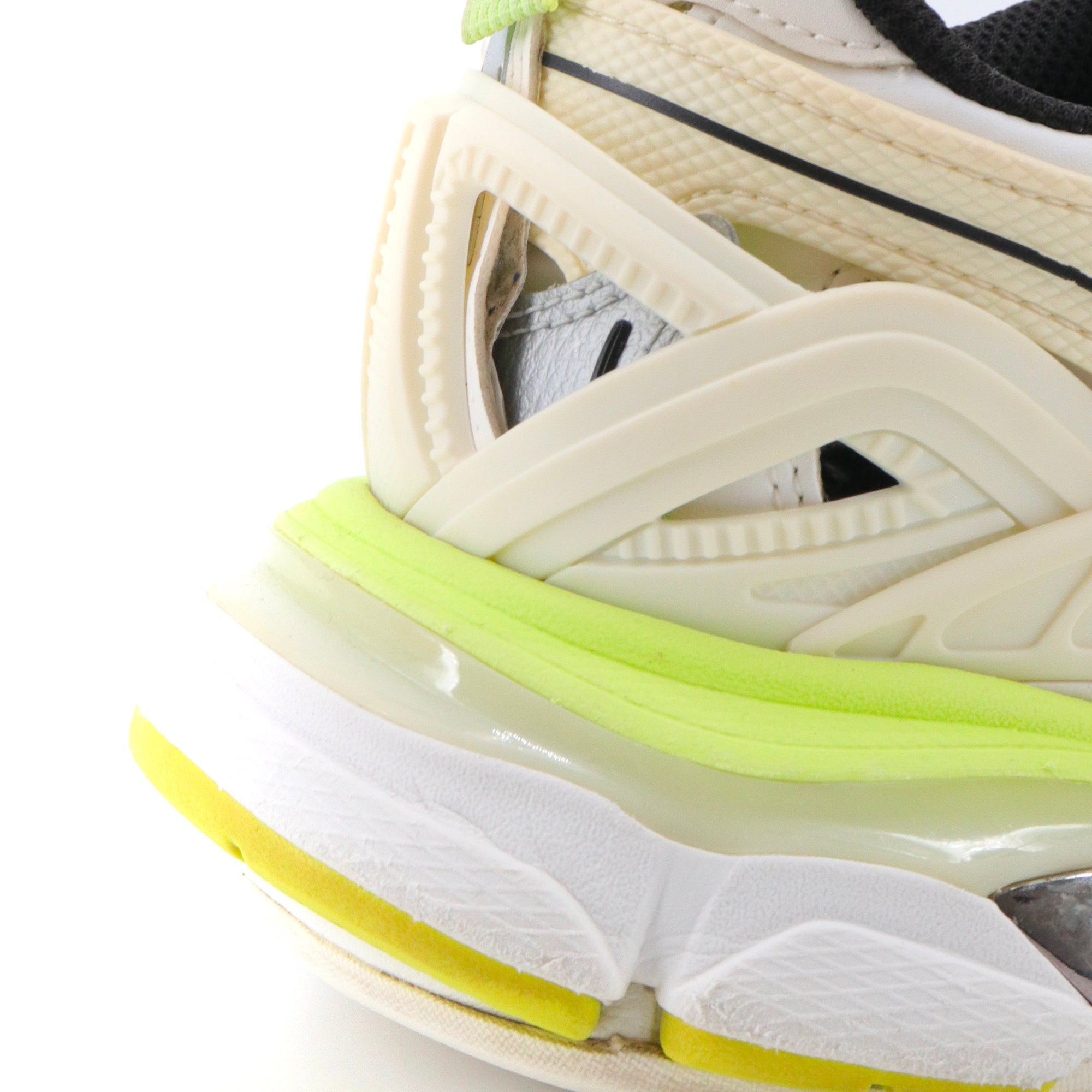 BALENCIAGA - Sneakers Track Balenciaga en cuir et toile blanche et verte (T38)