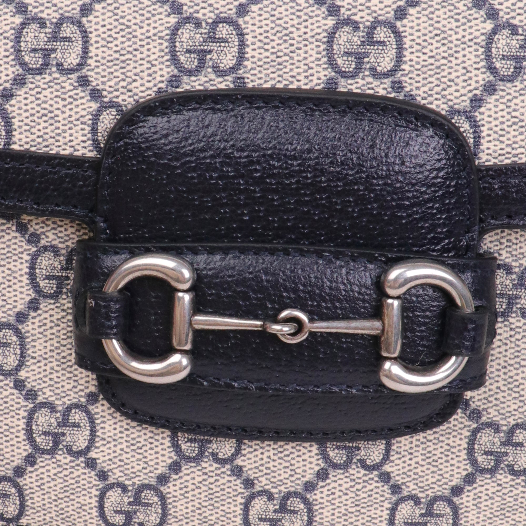 GUCCI - Sac à bandoulière Horsebit 1955 Gucci en toile monogrammée GG suprême bleu