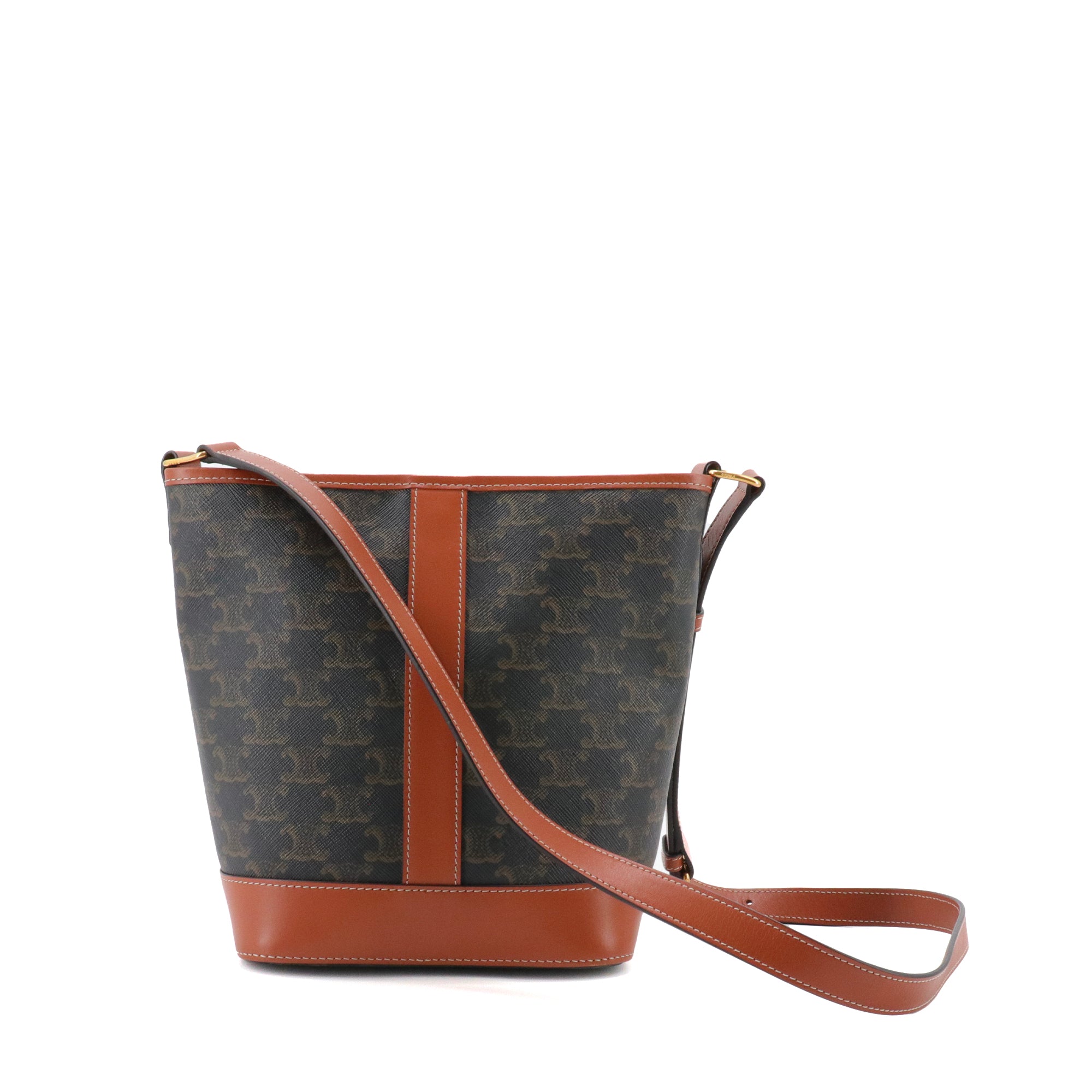 CELINE - Celine PM Bucket Shoulder Bag in Monogrammed Coated Canvas