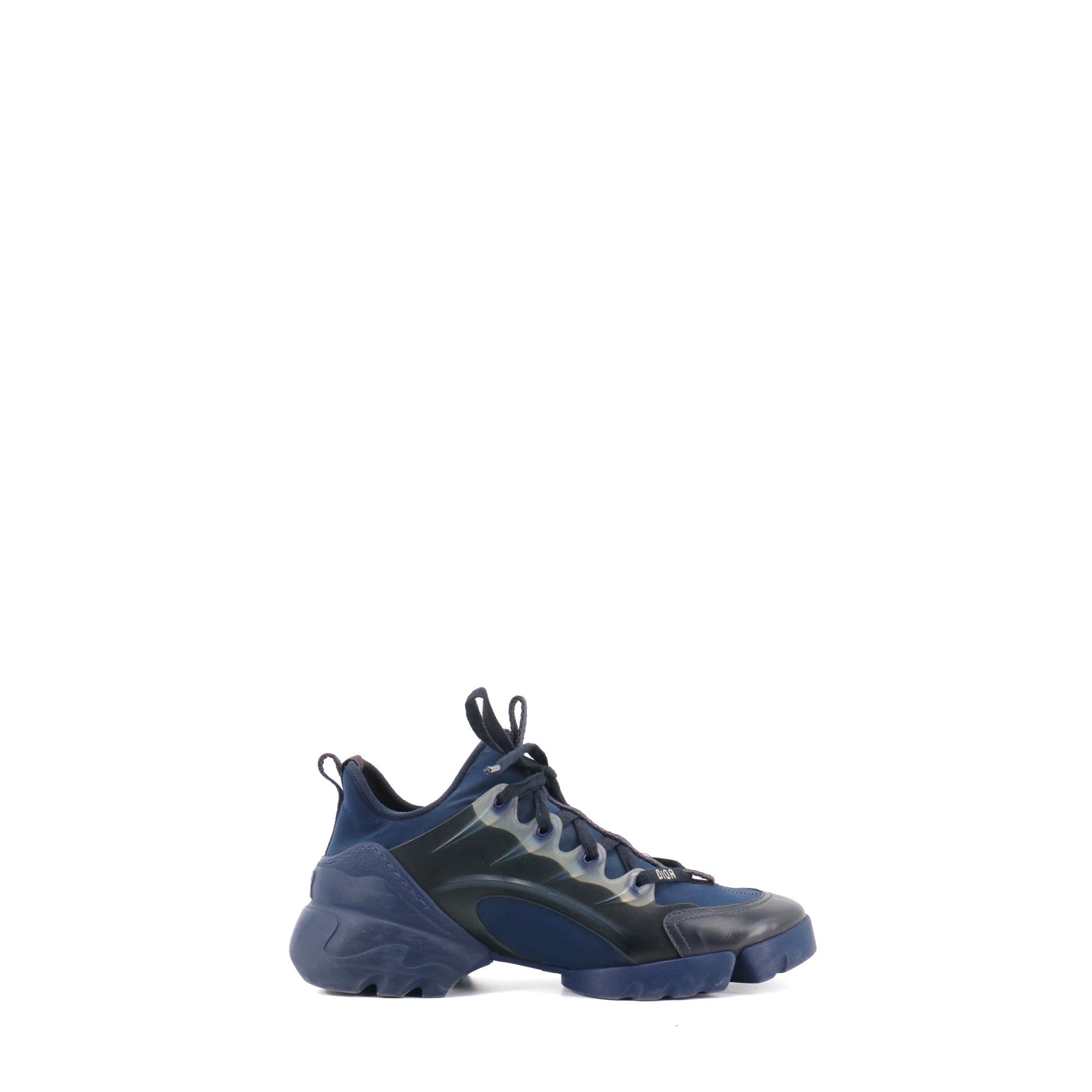 DIOR - Dior D-Connect sneakers in navy blue canvas (Size 37)