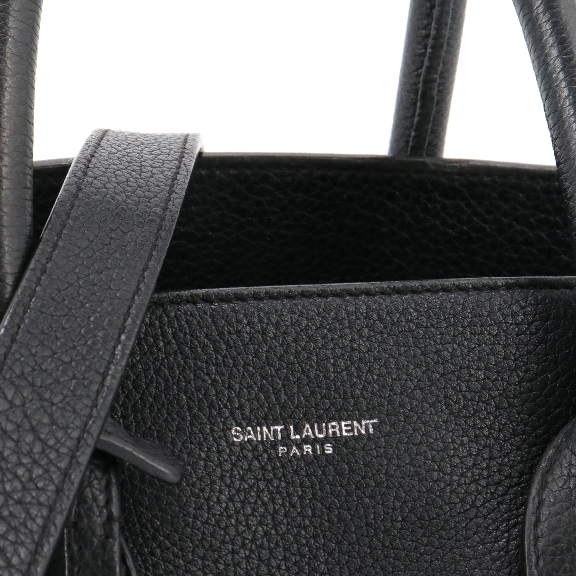 SAINT LAURENT - Sac de Jour Small Saint Laurent en cuir grainé noir