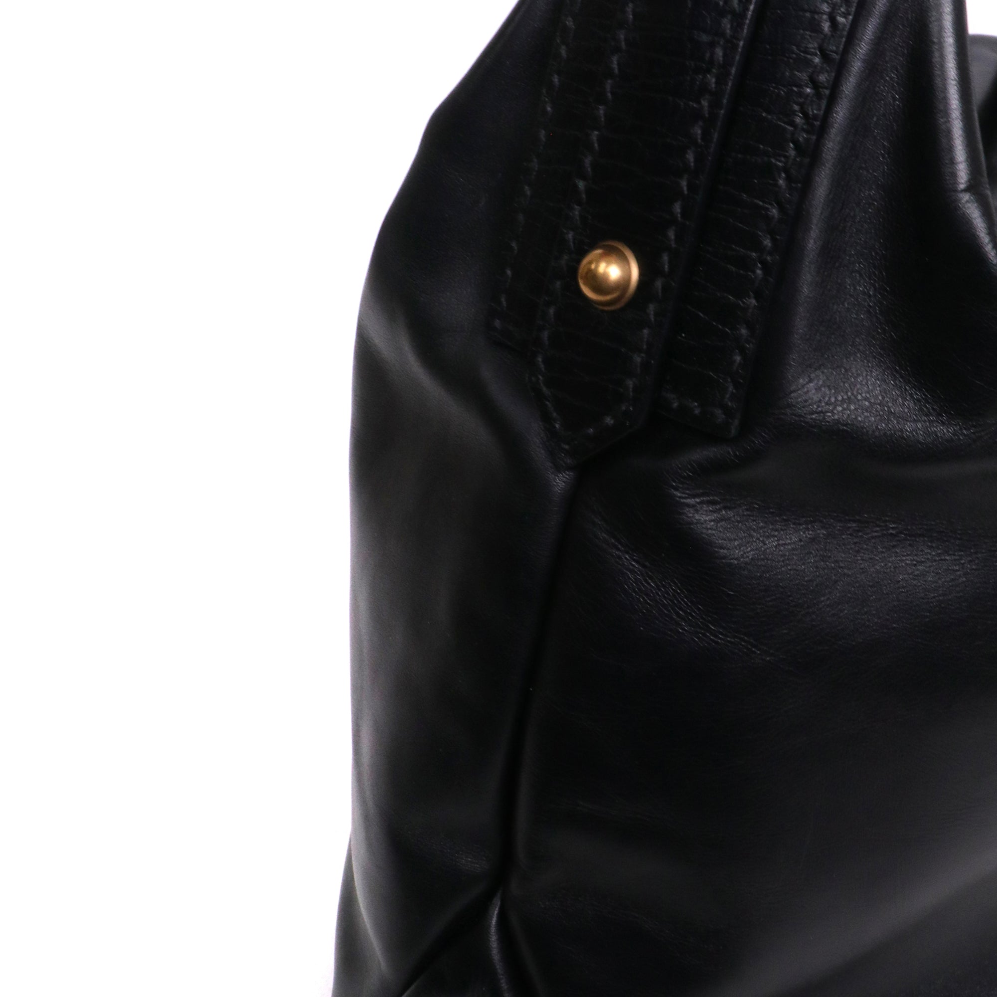 GUCCI - Sac à épaule Hobo Horsebit Gucci en cuir noir